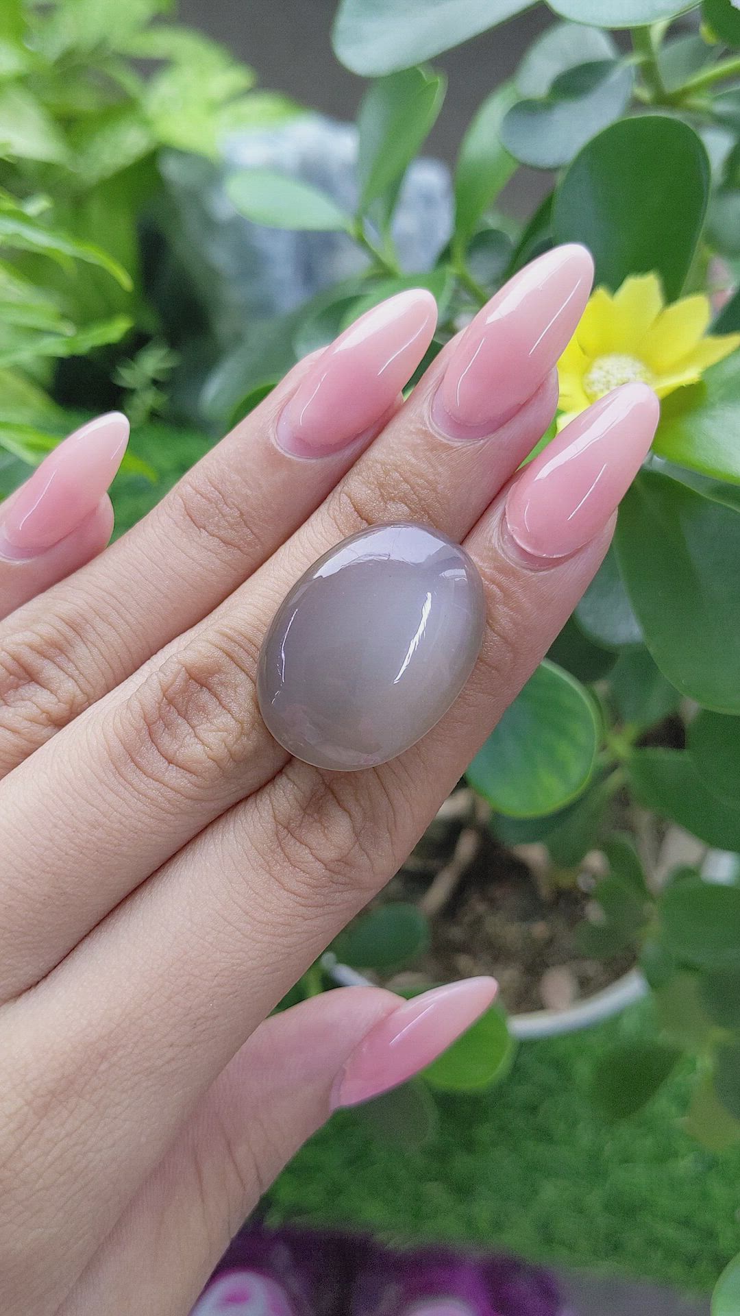 33.95 Ct. Cabochon Moonstone from Ceylon (Sri Lanka) Size Video