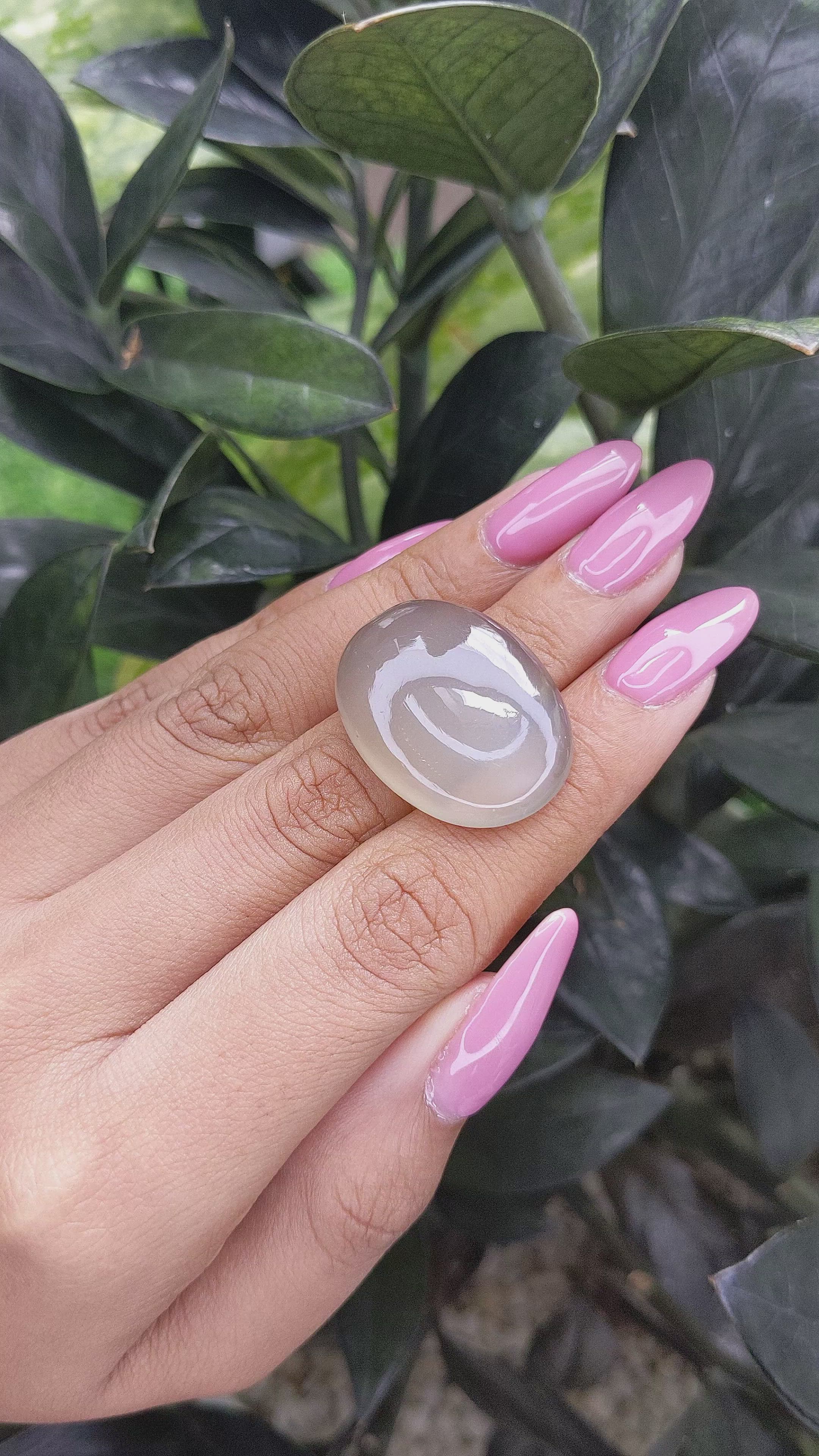 33.95 Ct. Cabochon Moonstone from Ceylon (Sri Lanka) Size Video
