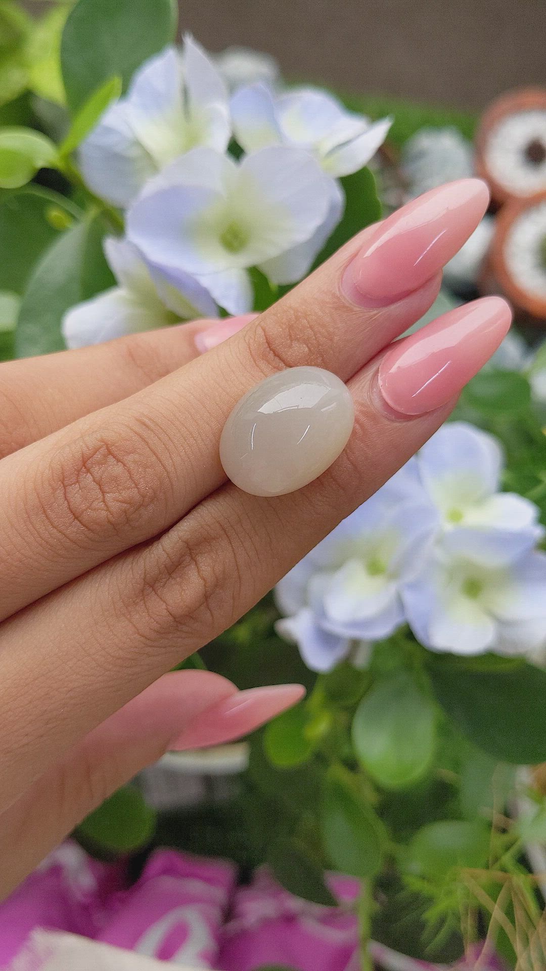 23.09 Ct. Cabochon Moonstone from Ceylon (Sri Lanka) Size Video