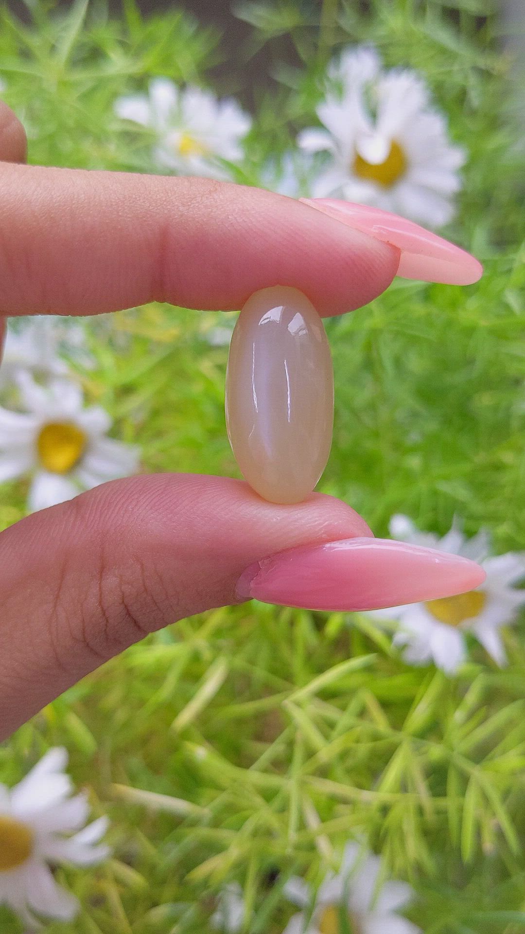 19.77 Ct. Cabochon Moonstone from Ceylon (Sri Lanka) Size Video
