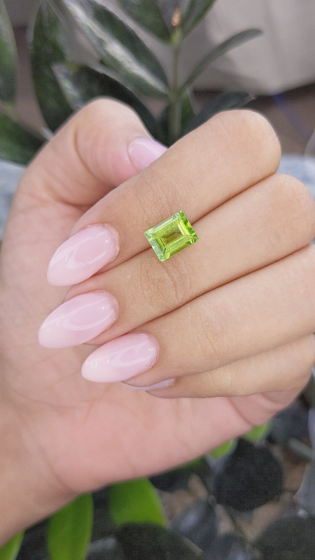 2.44 Ct. Peridot from Ceylon (Sri Lanka) Size Video