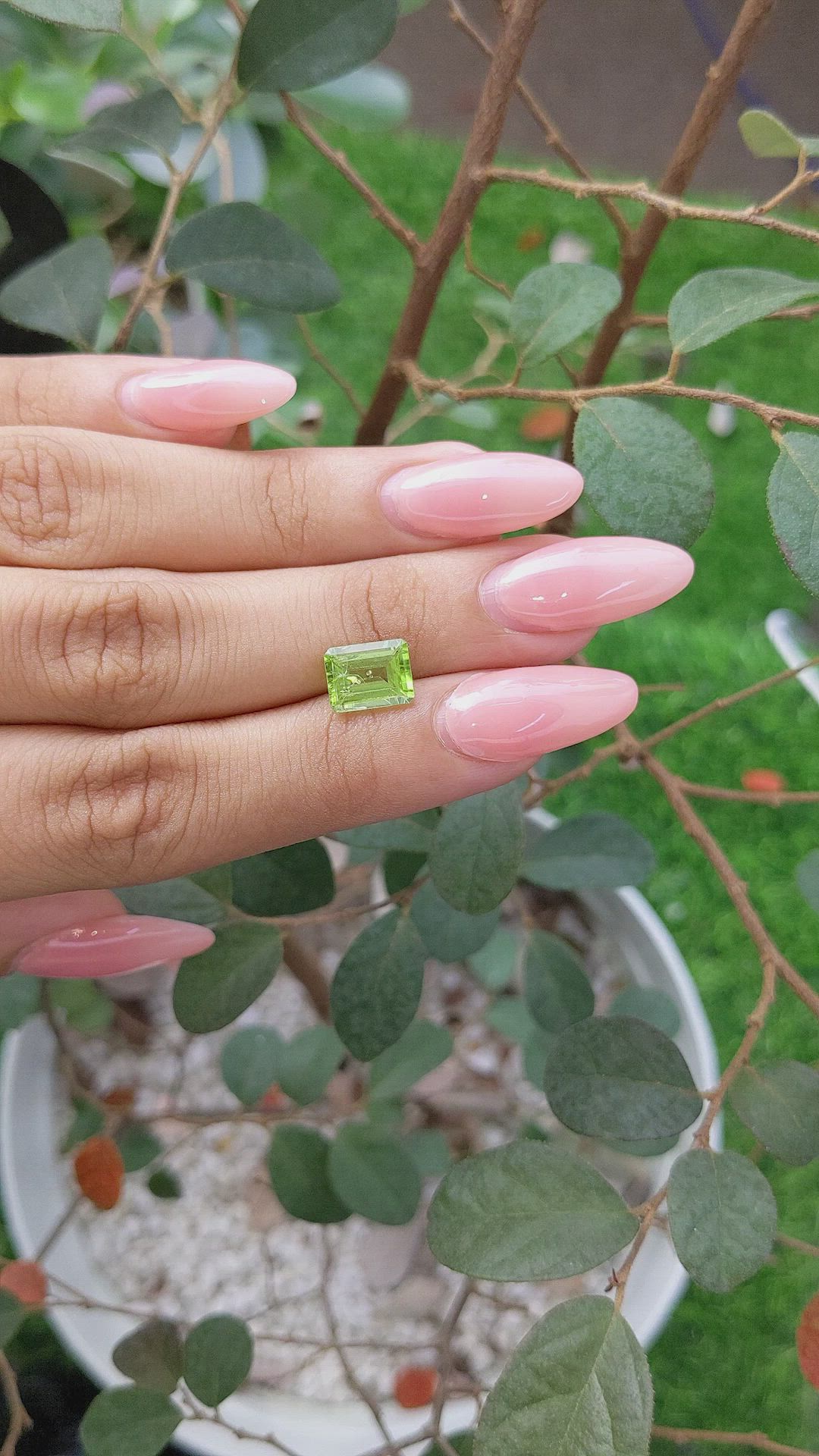 2.40 Ct. Peridot from Ceylon (Sri Lanka) Size Video