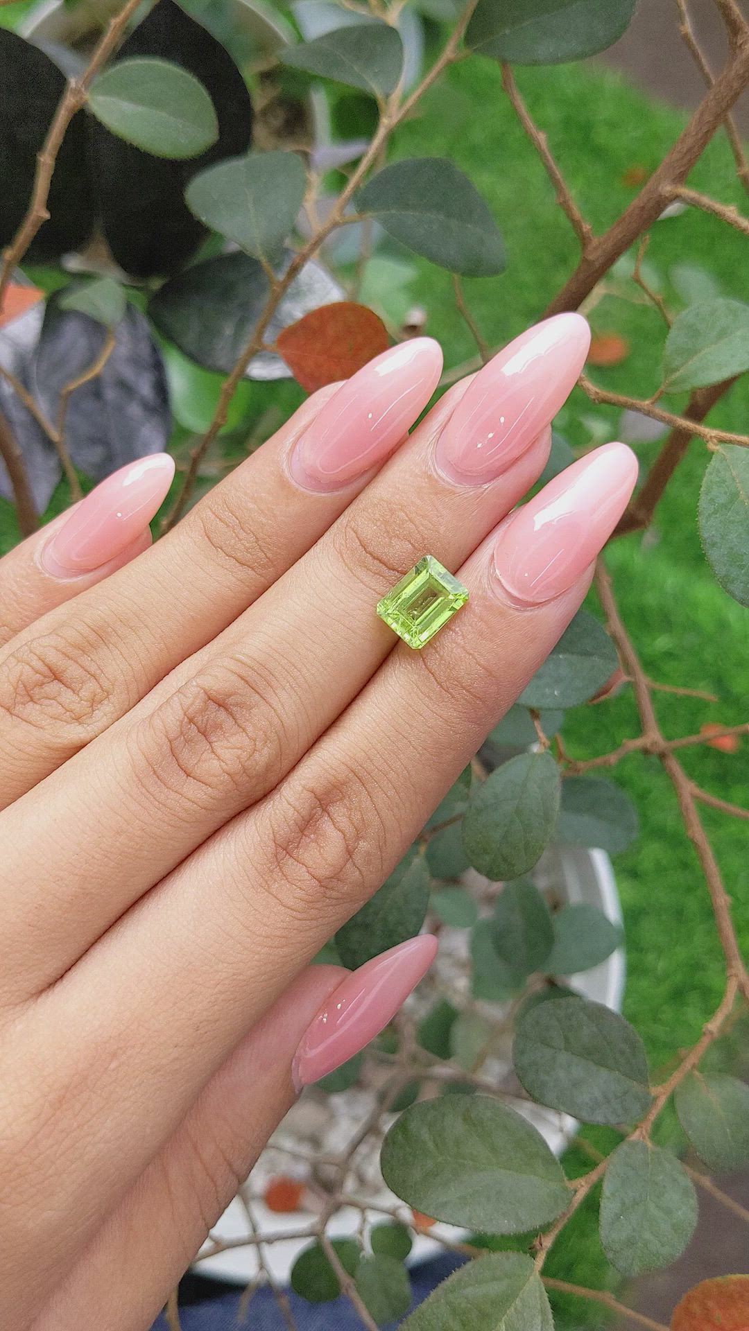 2.40 Ct. Peridot from Ceylon (Sri Lanka) Size Video