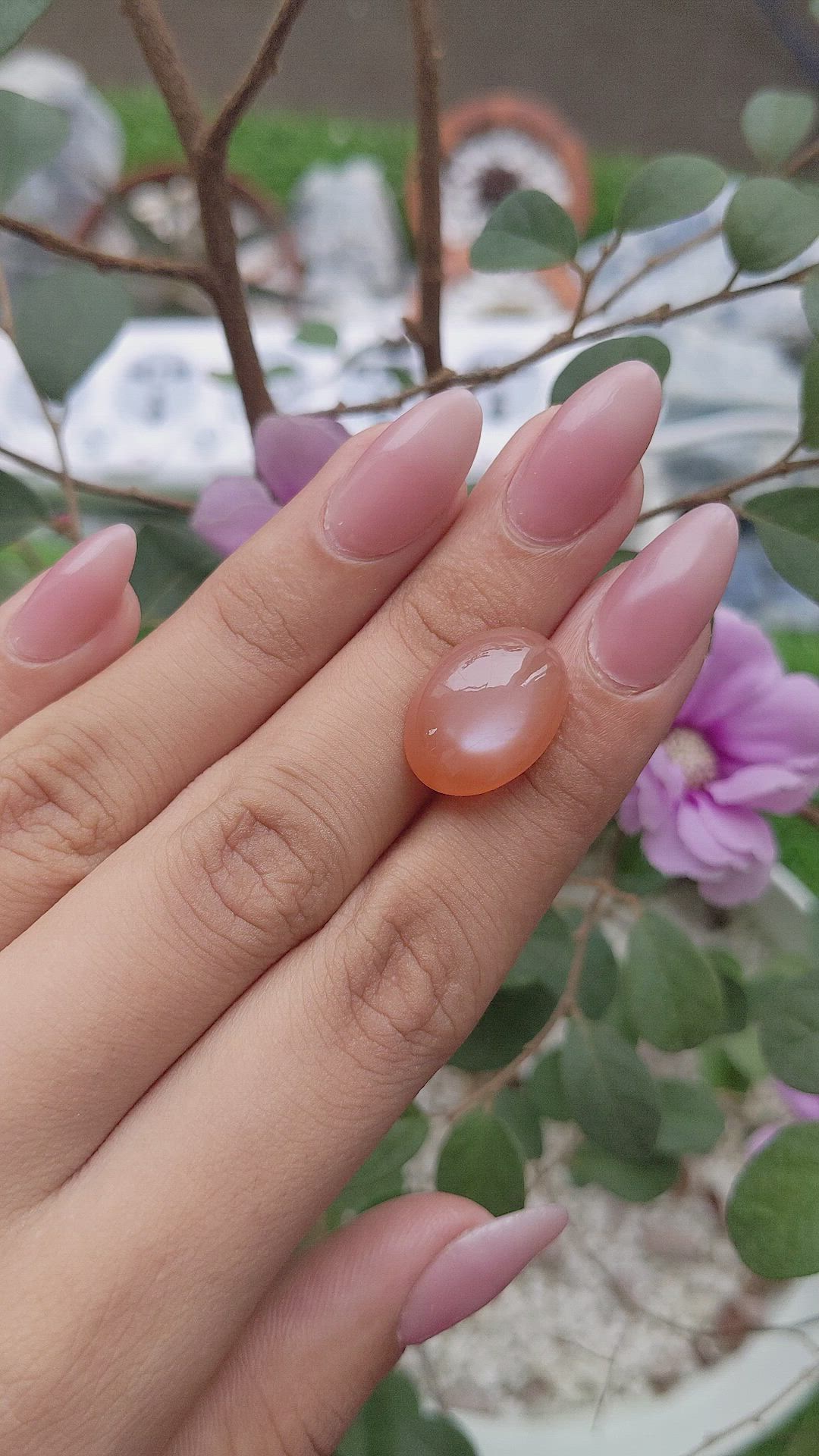 13.06 Ct. Cabochon Moonstone from Ceylon (Sri Lanka) Size Video