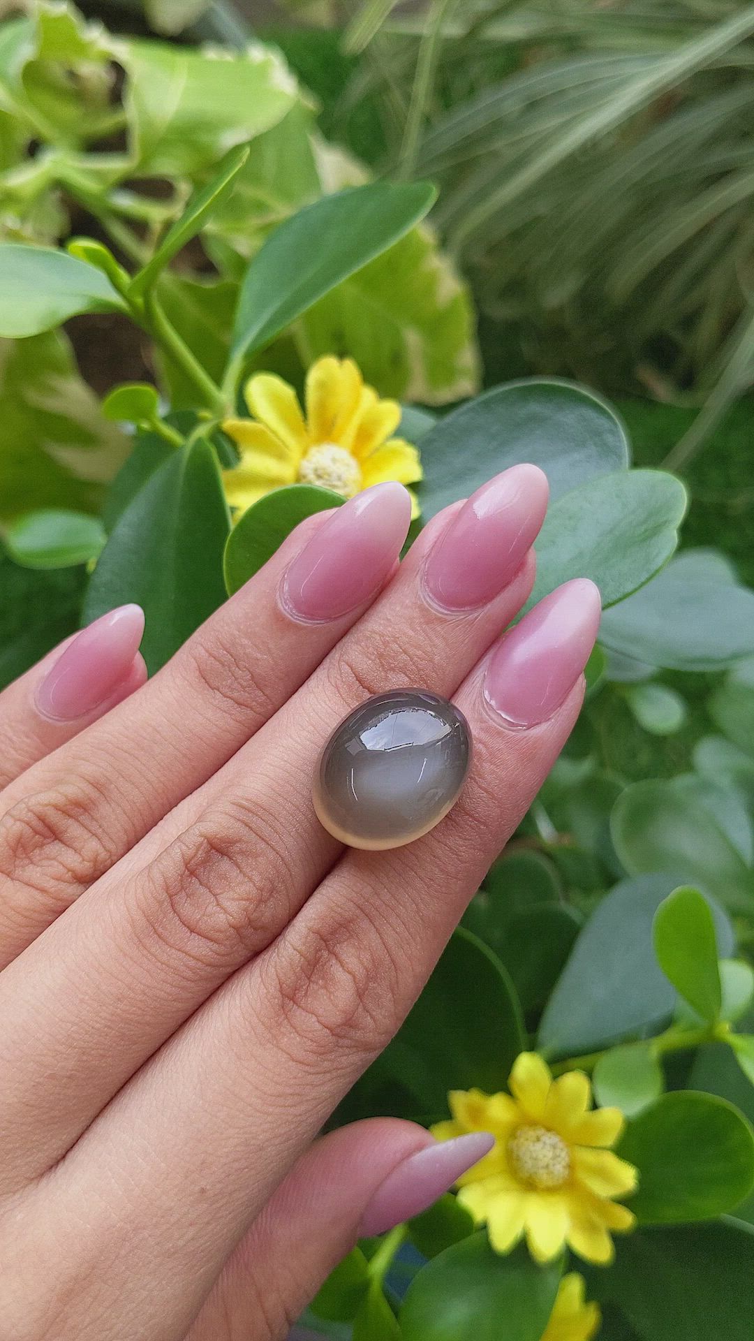 26.44 Ct. Cabochon Moonstone from Ceylon (Sri Lanka) Size Video