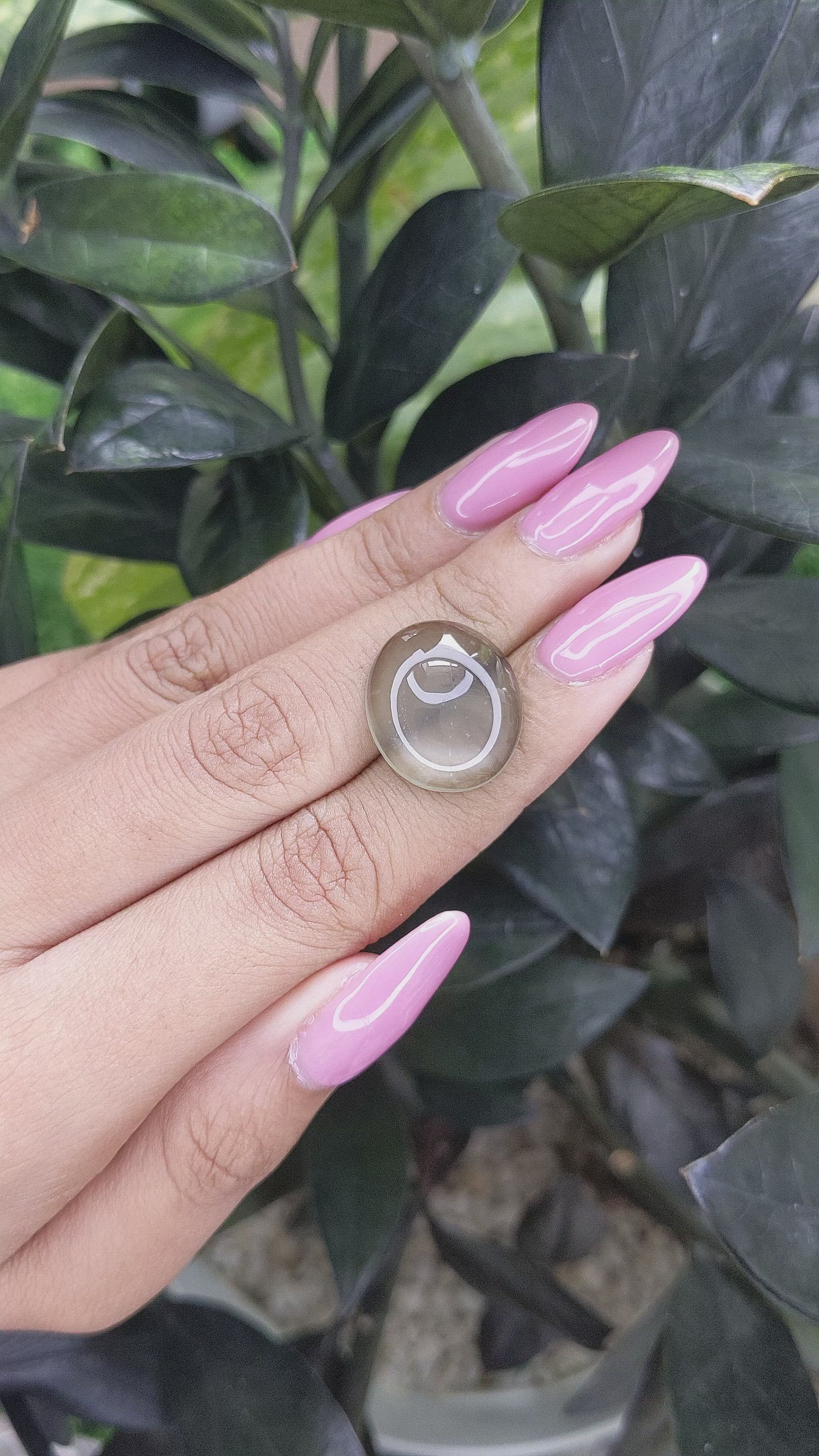 11.81 Ct. Cabochon Moonstone from Ceylon (Sri Lanka) Size Video