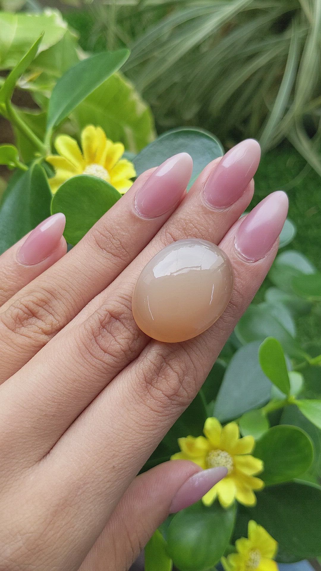 39.57 Ct. Cabochon Moonstone from Ceylon (Sri Lanka) Size Video