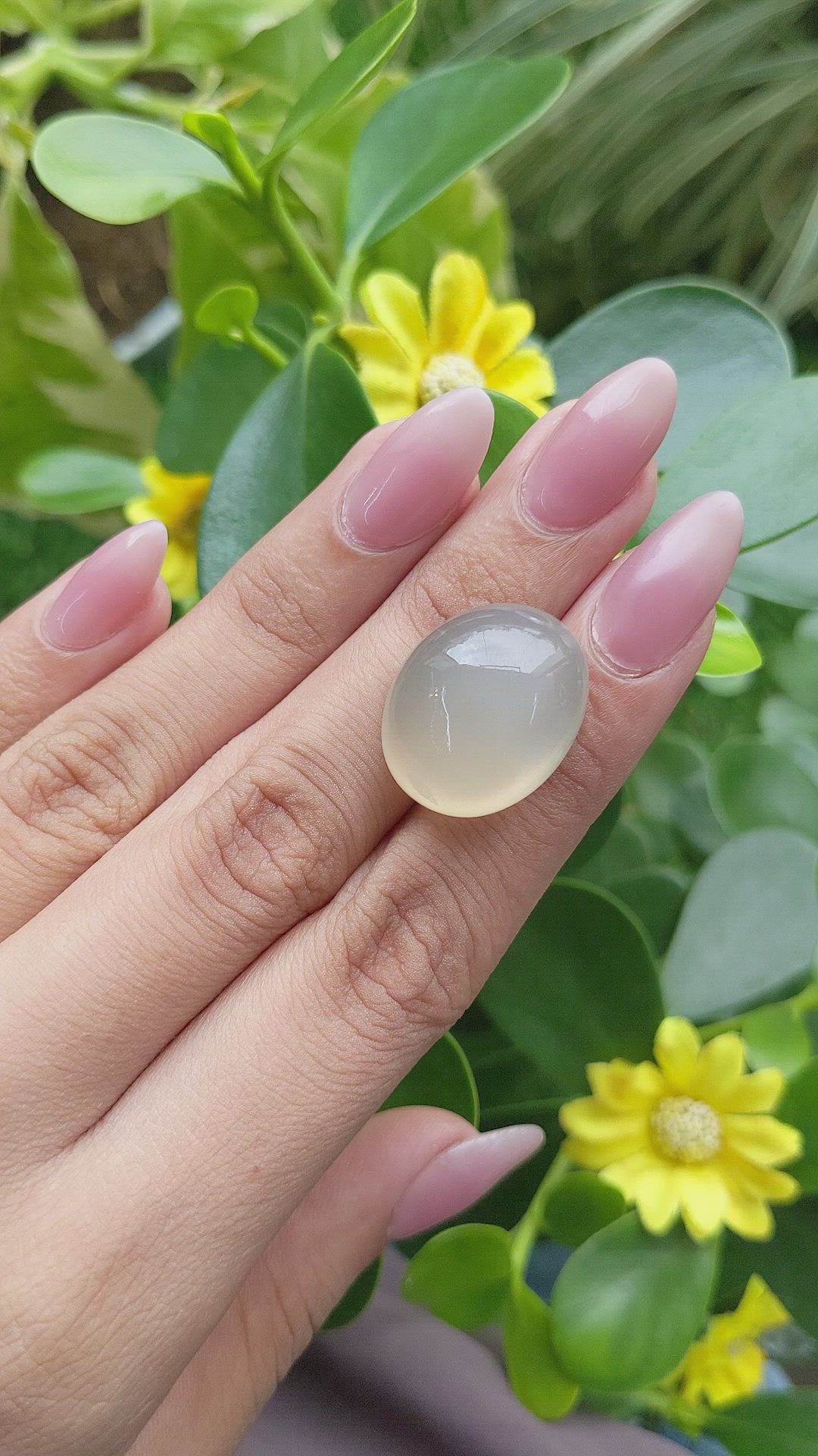 33.16 Ct. Cabochon Moonstone from Ceylon (Sri Lanka) Size Video
