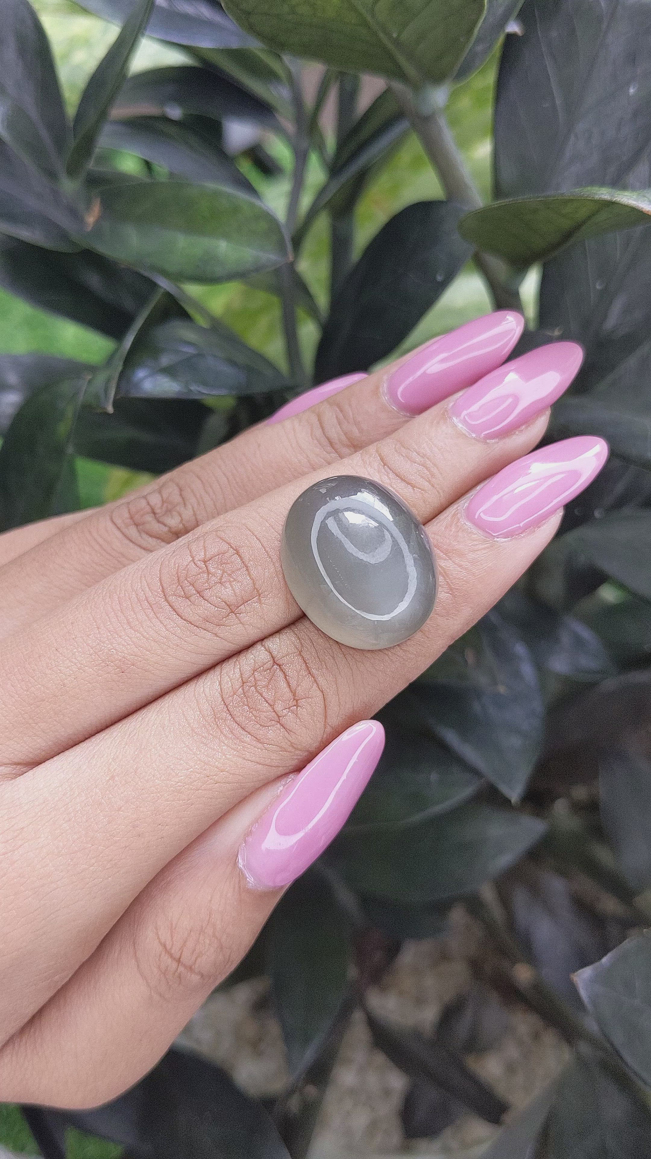 33.32 Ct. Cabochon Moonstone from Ceylon (Sri Lanka) Size Video