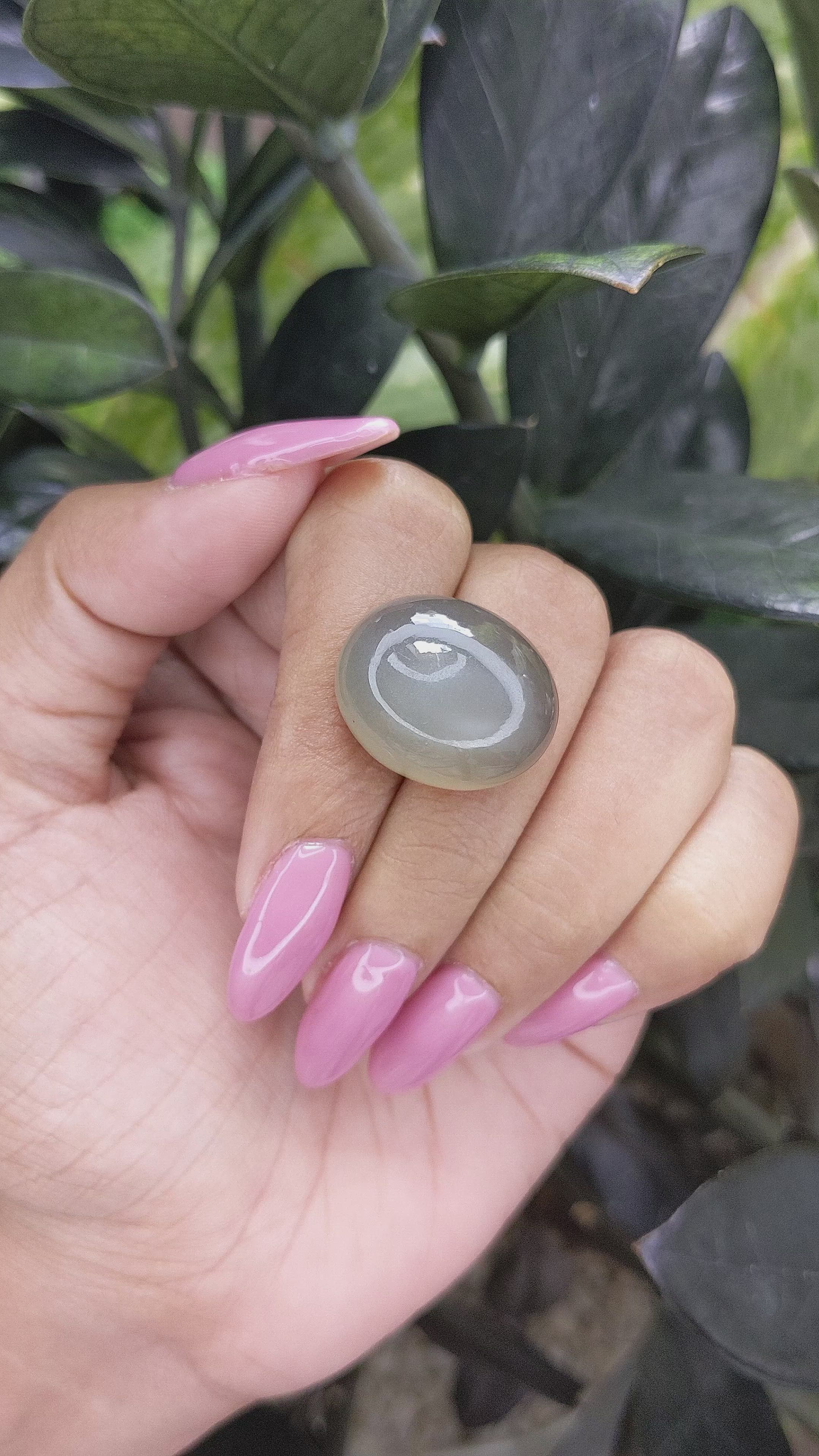 33.32 Ct. Cabochon Moonstone from Ceylon (Sri Lanka) Size Video