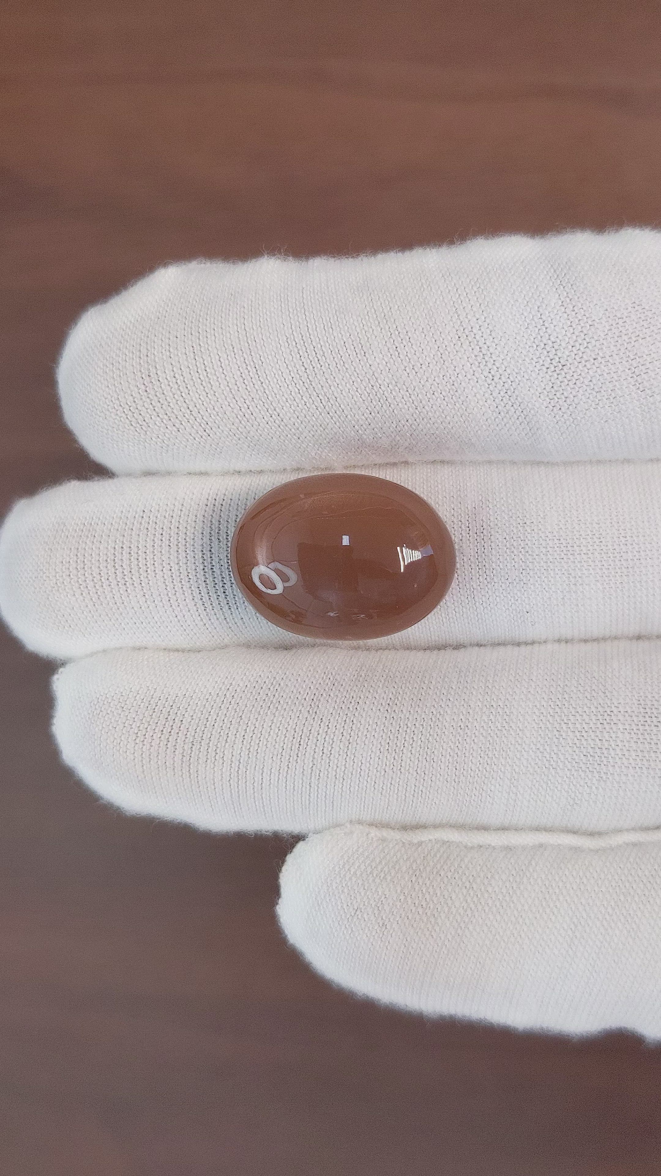 20.47 Ct. Cabochon Moonstone from Ceylon (Sri Lanka) Size Video