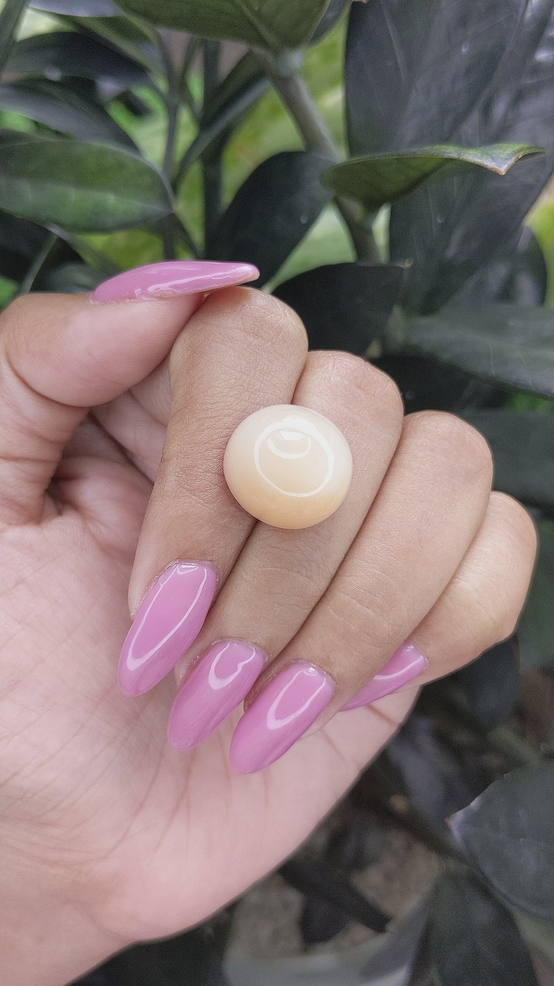 21.62 Ct. Cabochon Moonstone from Ceylon (Sri Lanka) Size Video