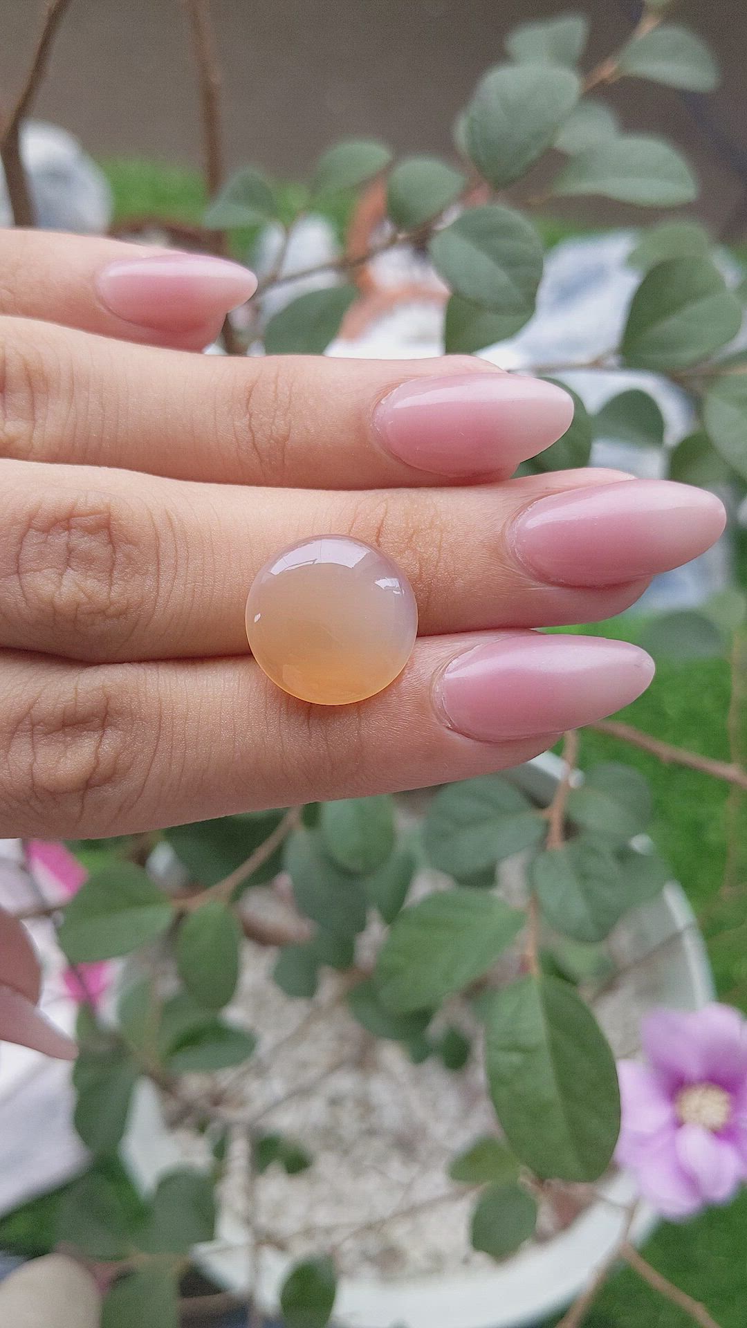 7.70 Ct. Cabochon Moonstone from Ceylon (Sri Lanka) Size Video