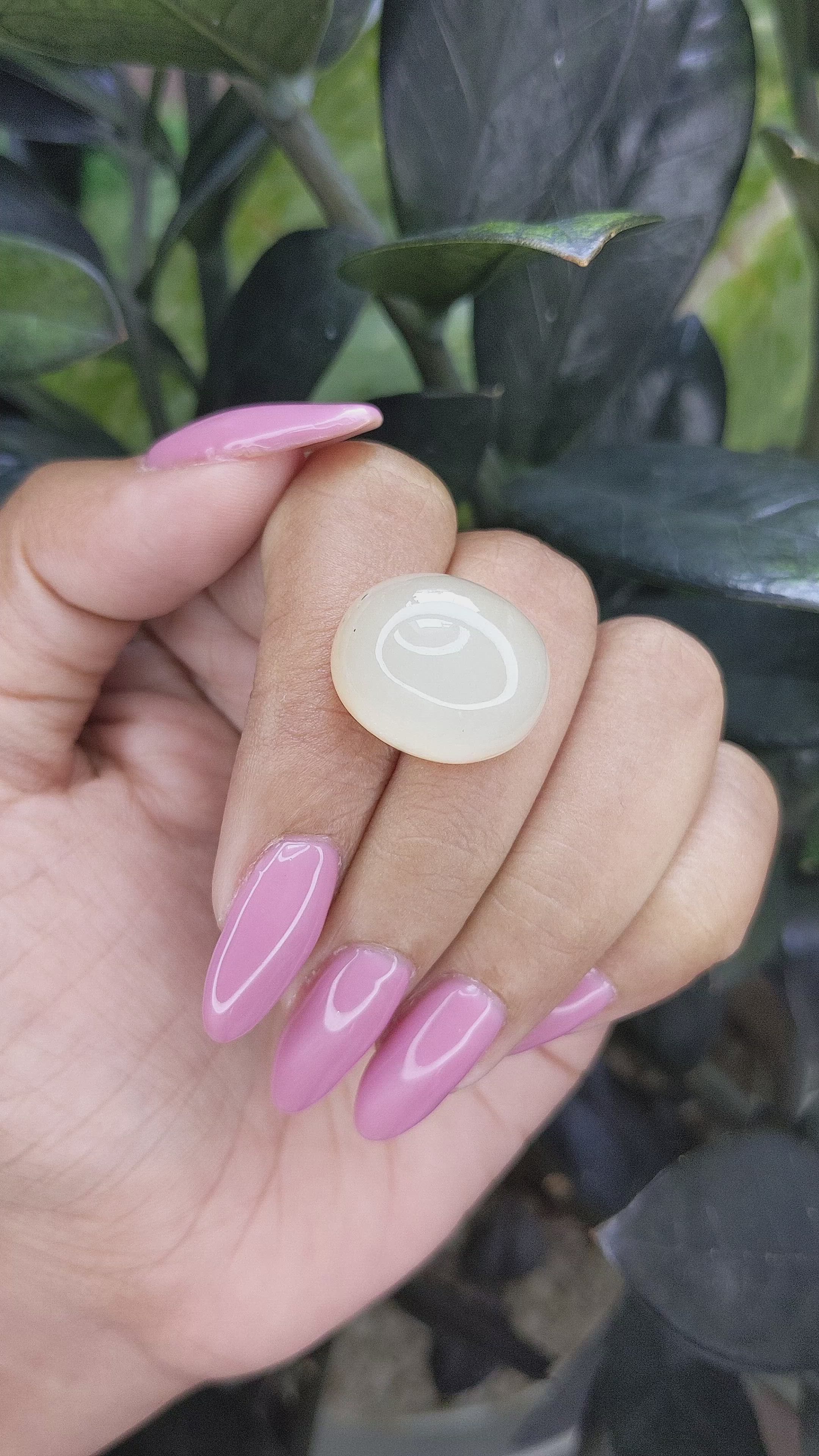 29.04 Ct. Cabochon Moonstone from Ceylon (Sri Lanka) Size Video