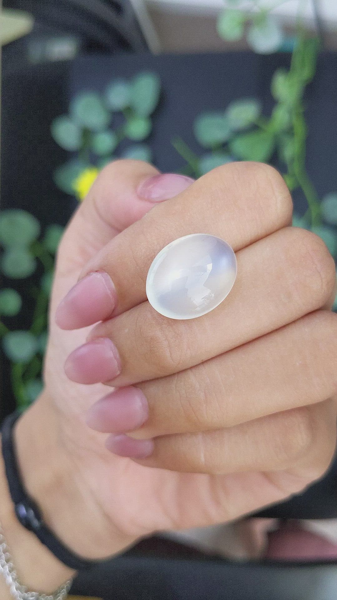 17.12 Ct. Cabochon Moonstone from Ceylon (Sri Lanka) Size Video