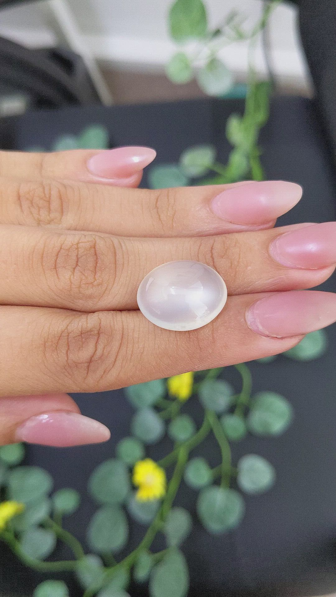 17.12 Ct. Cabochon Moonstone from Ceylon (Sri Lanka) Size Video