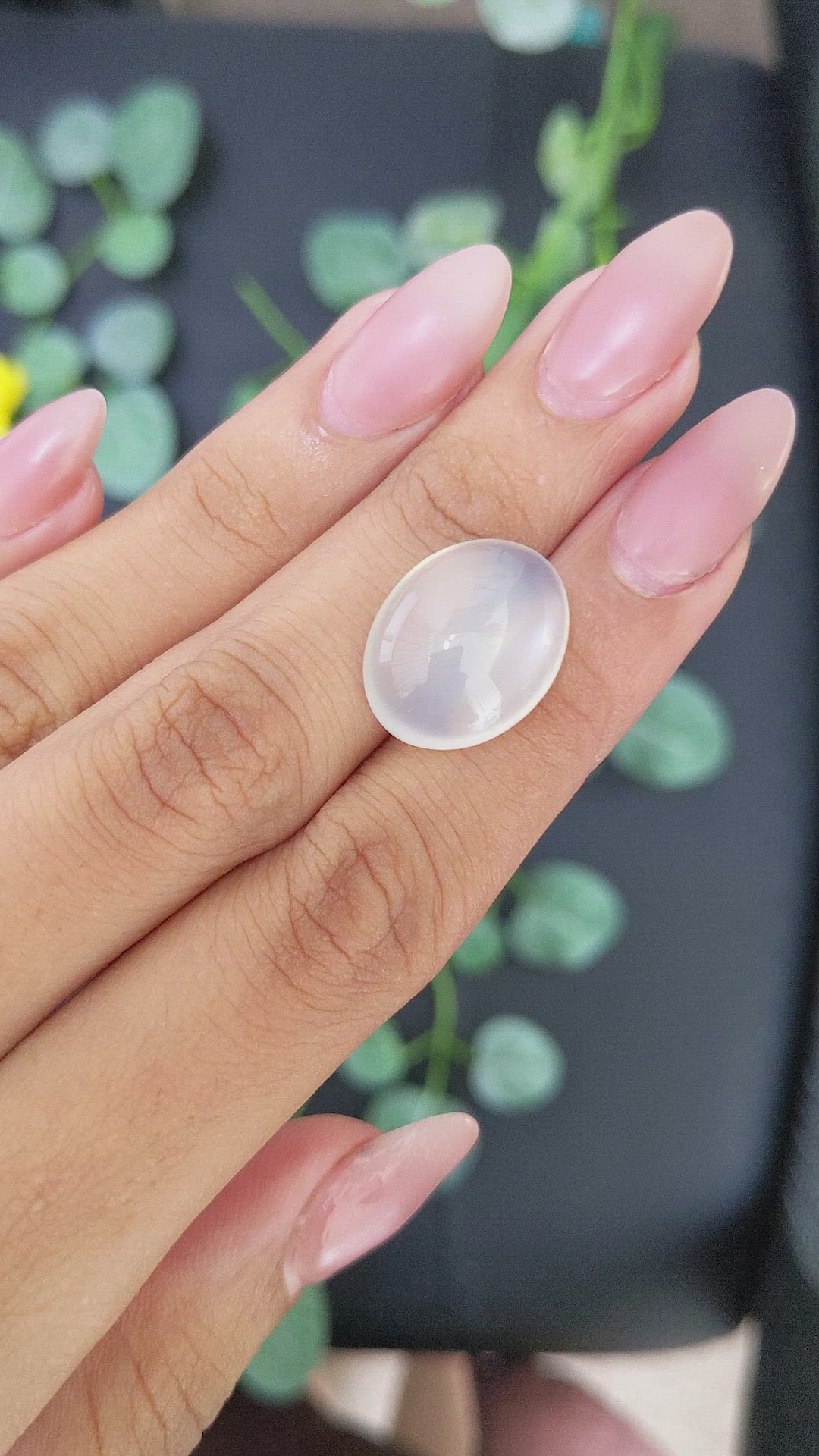 17.12 Ct. Cabochon Moonstone from Ceylon (Sri Lanka) Size Video
