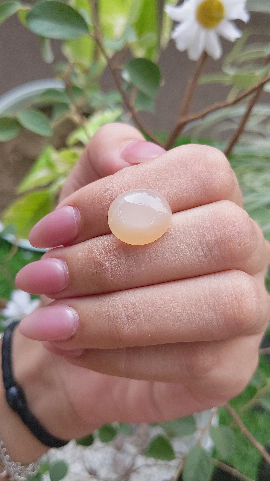10.06 Ct. Cabochon Moonstone from Ceylon (Sri Lanka) Size Video