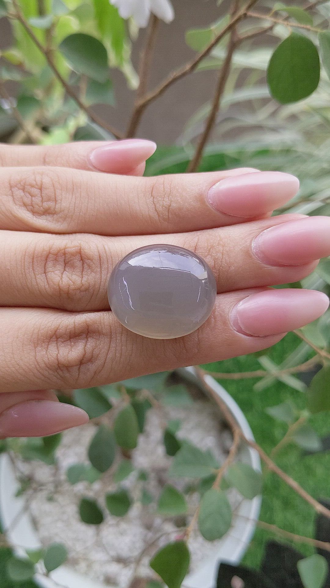 37.71 Ct. Cabochon Moonstone from Ceylon (Sri Lanka) Size Video