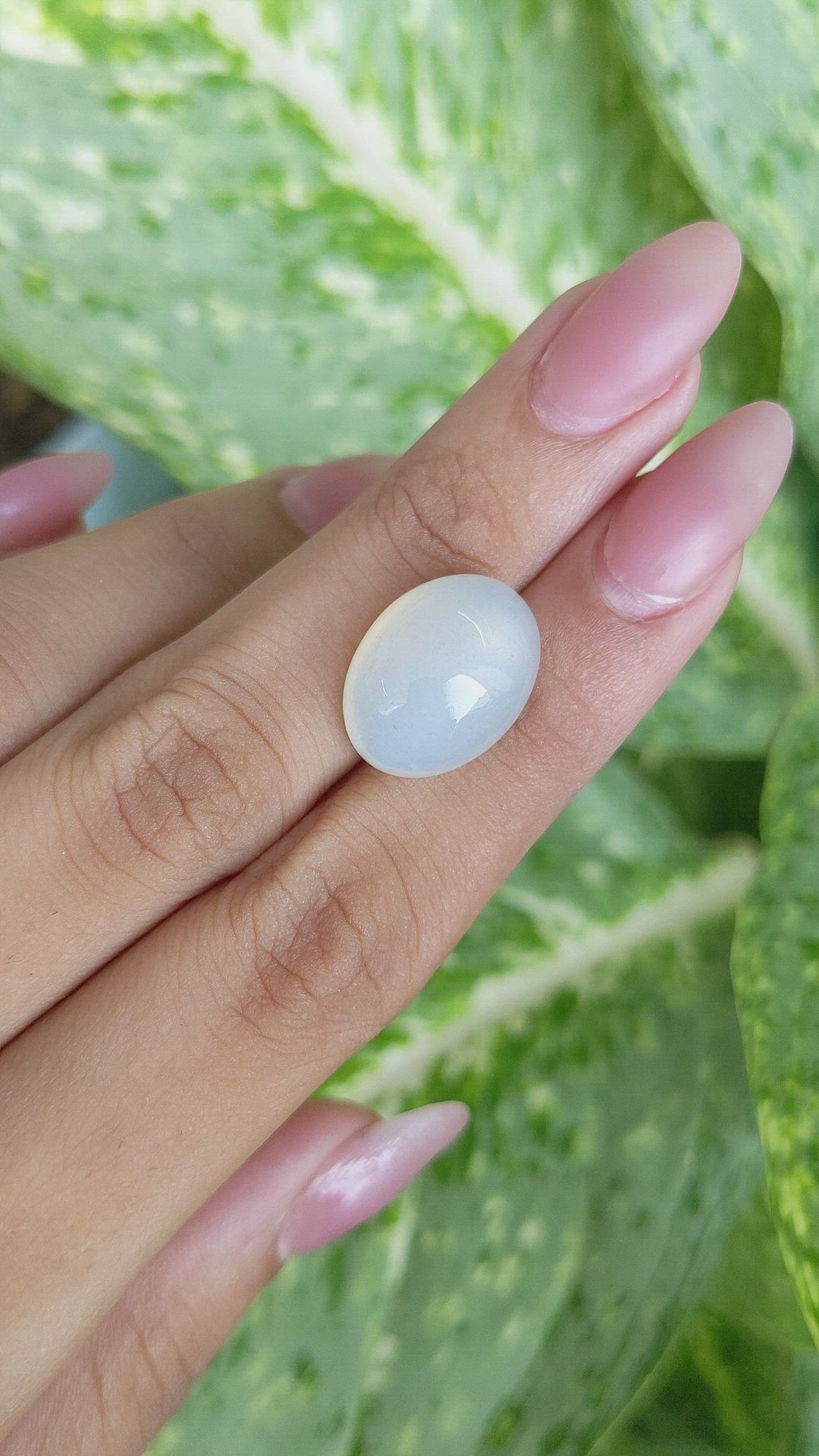 13.27 Ct. Cabochon Moonstone from Ceylon (Sri Lanka) Size Video
