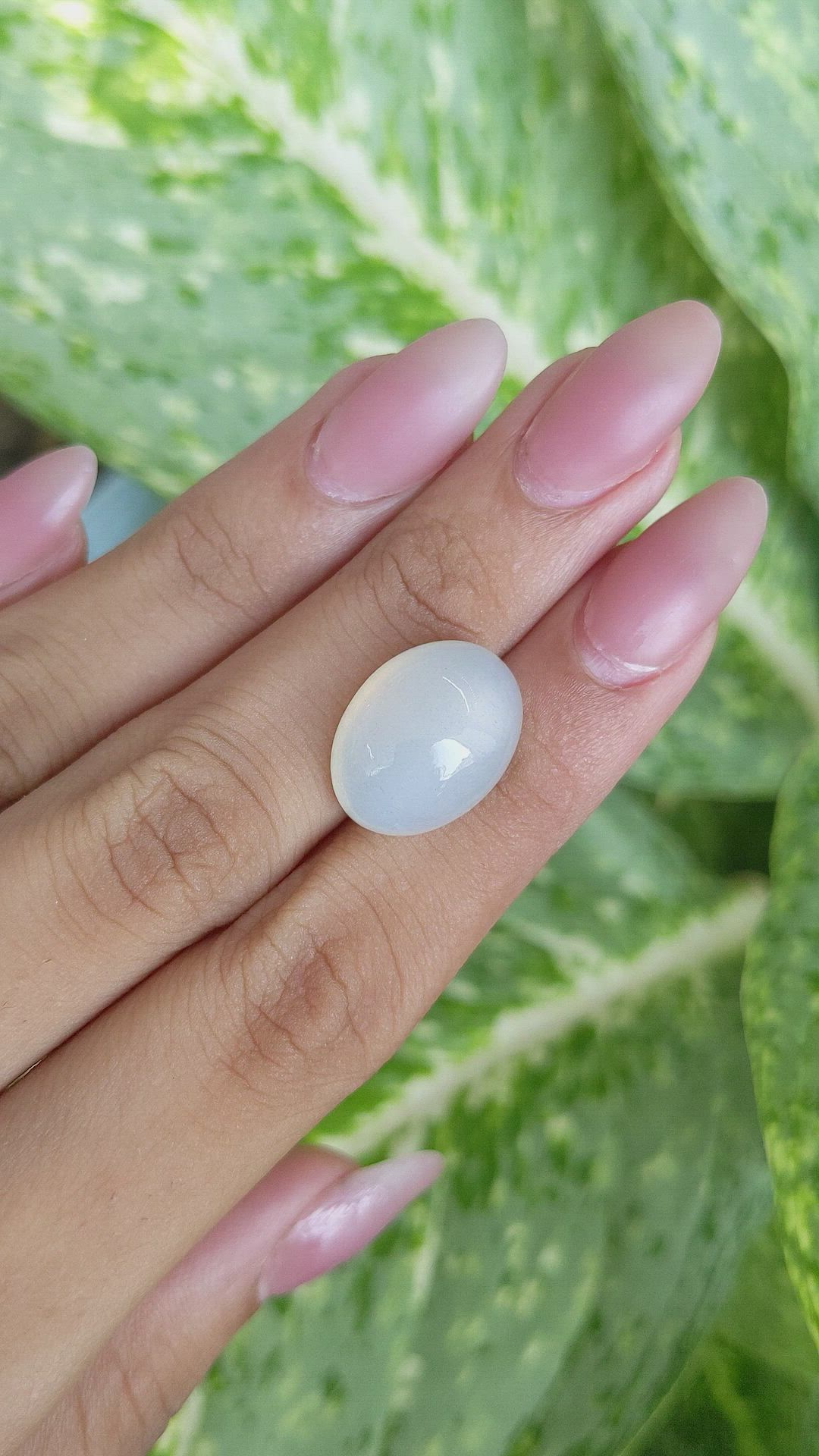 13.27 Ct. Cabochon Moonstone from Ceylon (Sri Lanka) Size Video