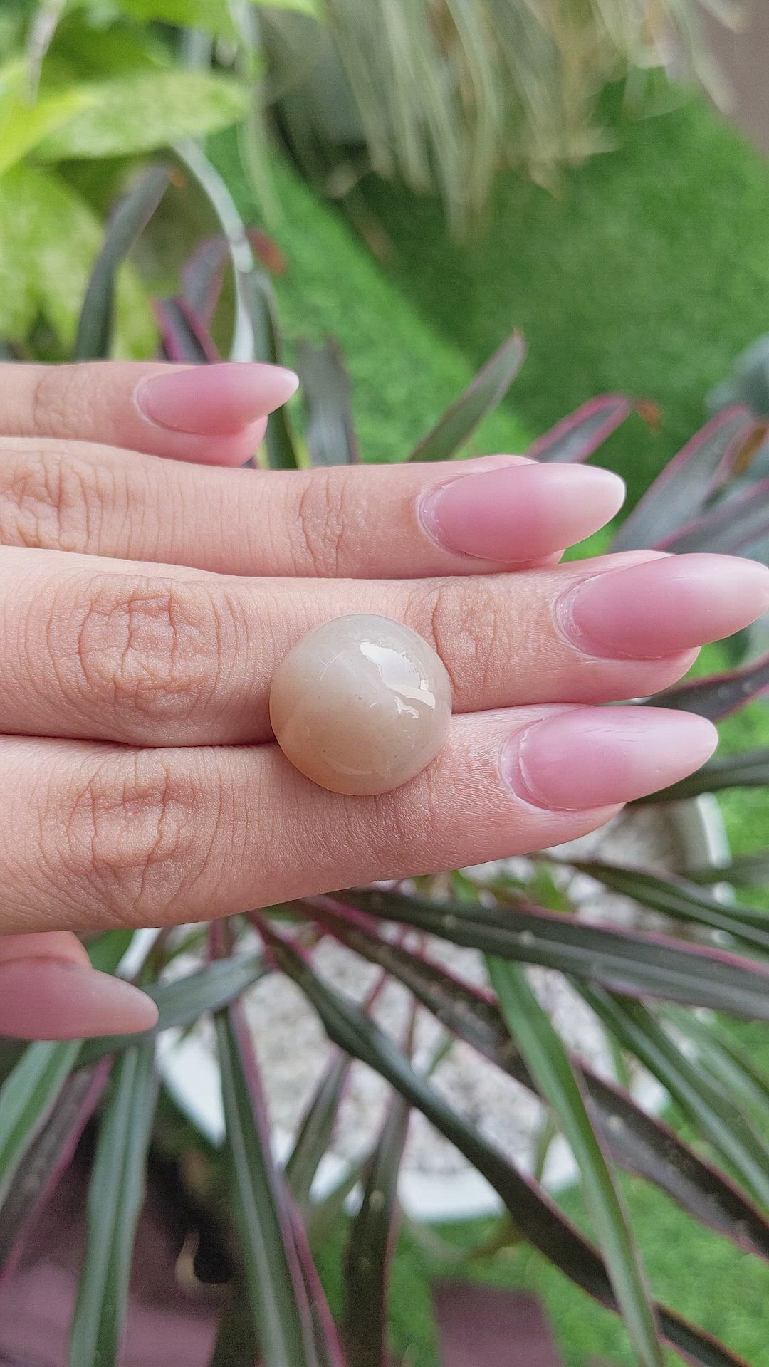 23.70 Ct. Cabochon Moonstone from Ceylon (Sri Lanka) Size Video