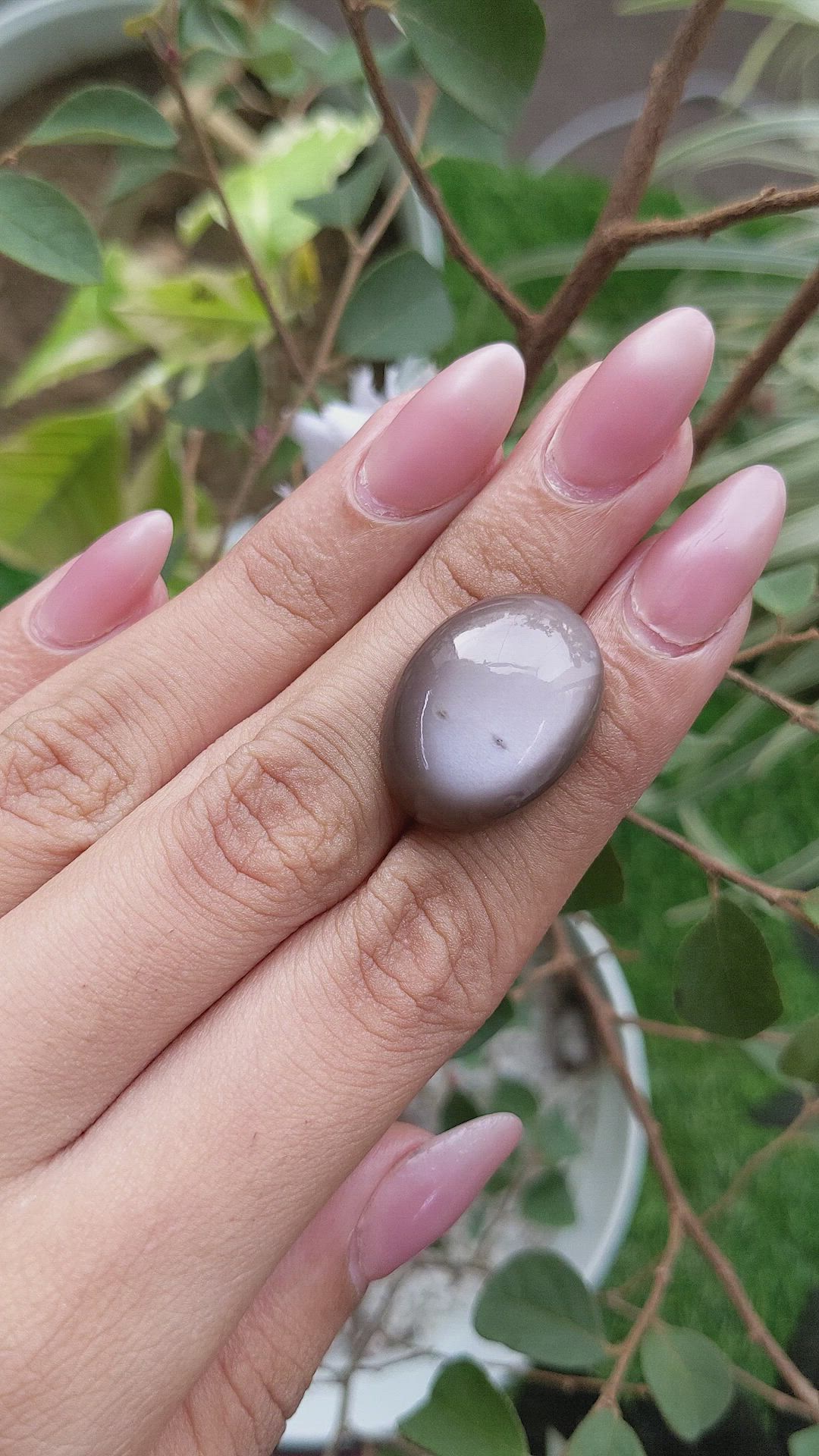 26.15 Ct. Cabochon Moonstone from Ceylon (Sri Lanka) Size Video