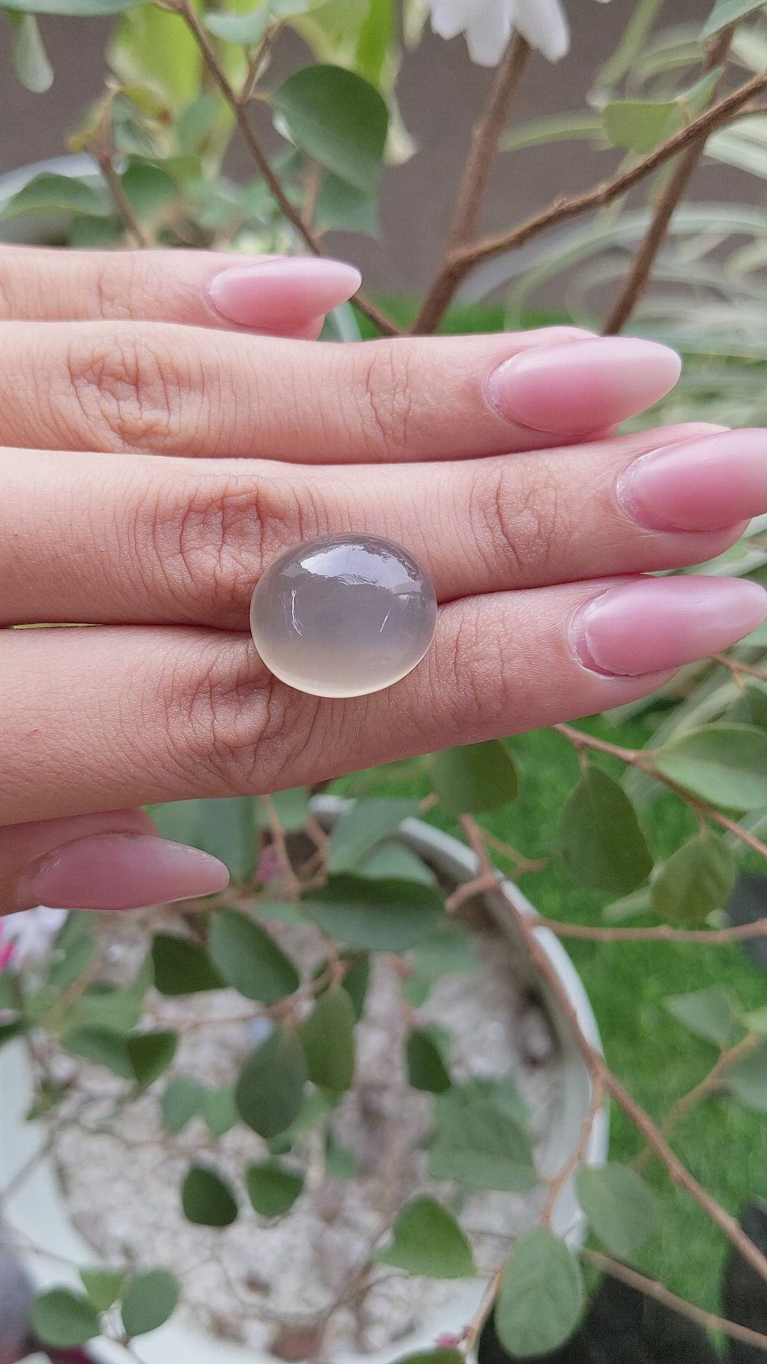 19.21 Ct. Cabochon Moonstone from Ceylon (Sri Lanka) Size Video