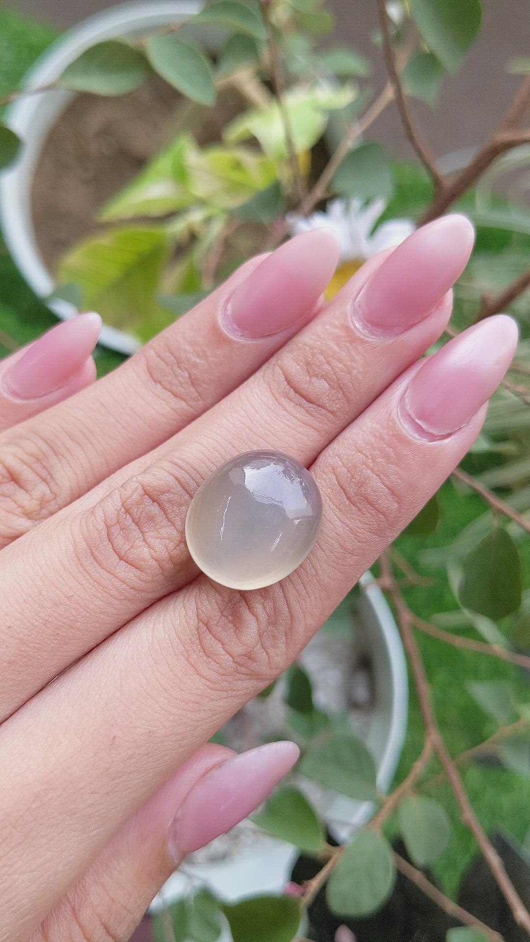 19.21 Ct. Cabochon Moonstone from Ceylon (Sri Lanka) Size Video