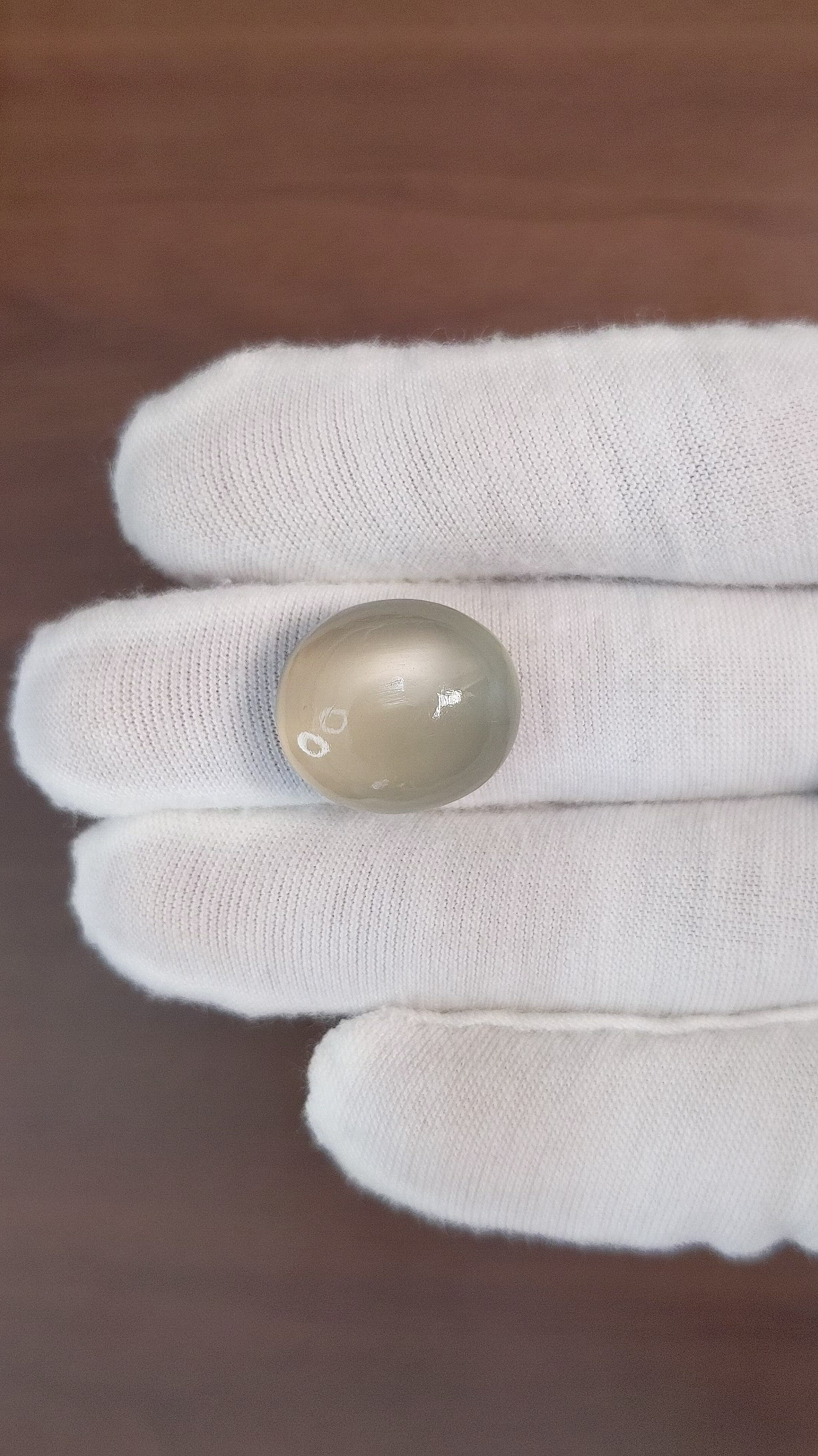 19.21 Ct. Cabochon Moonstone from Ceylon (Sri Lanka) Size Video