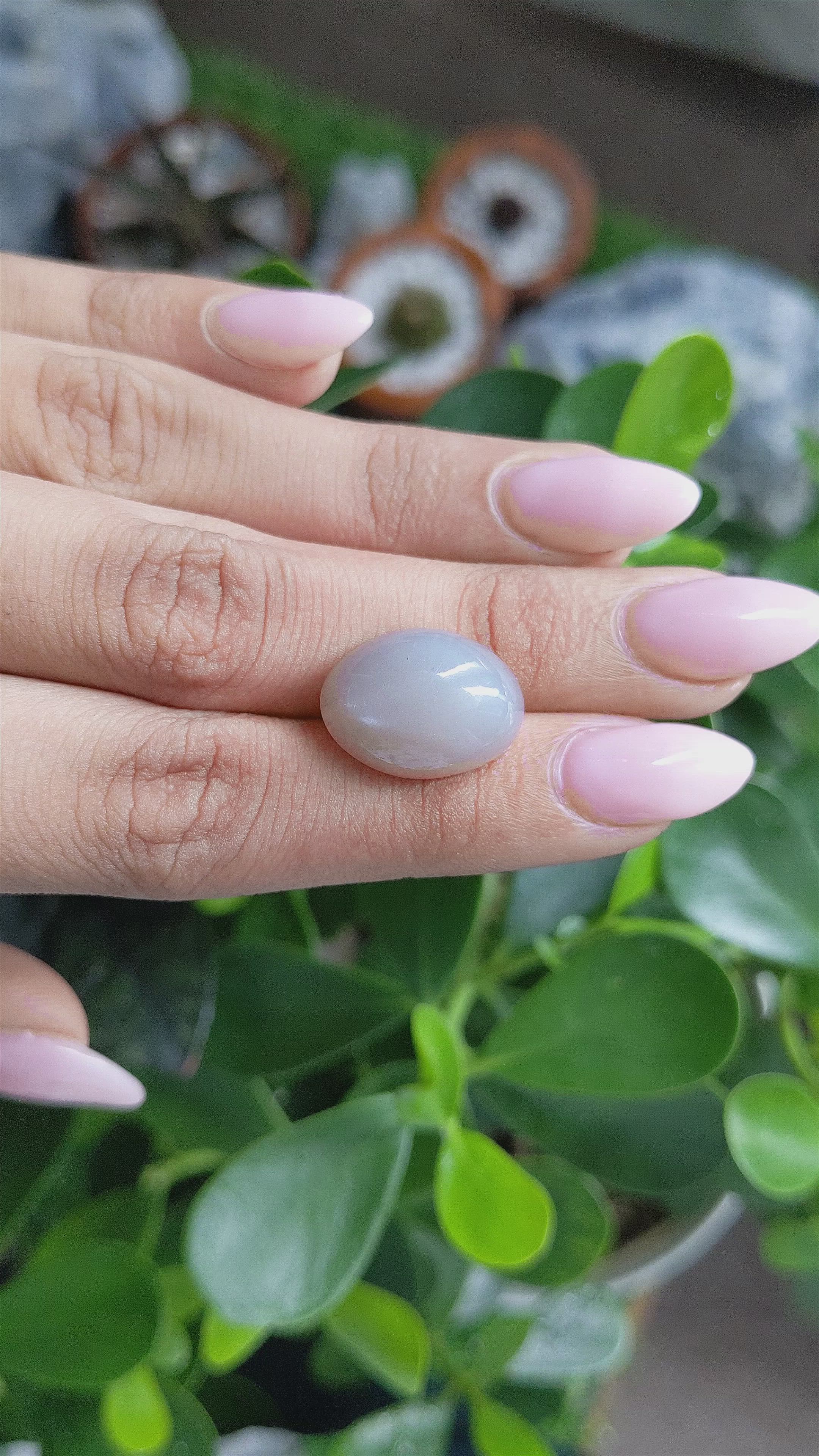 13.43 Ct. Cabochon Moonstone from Ceylon (Sri Lanka) Size Video