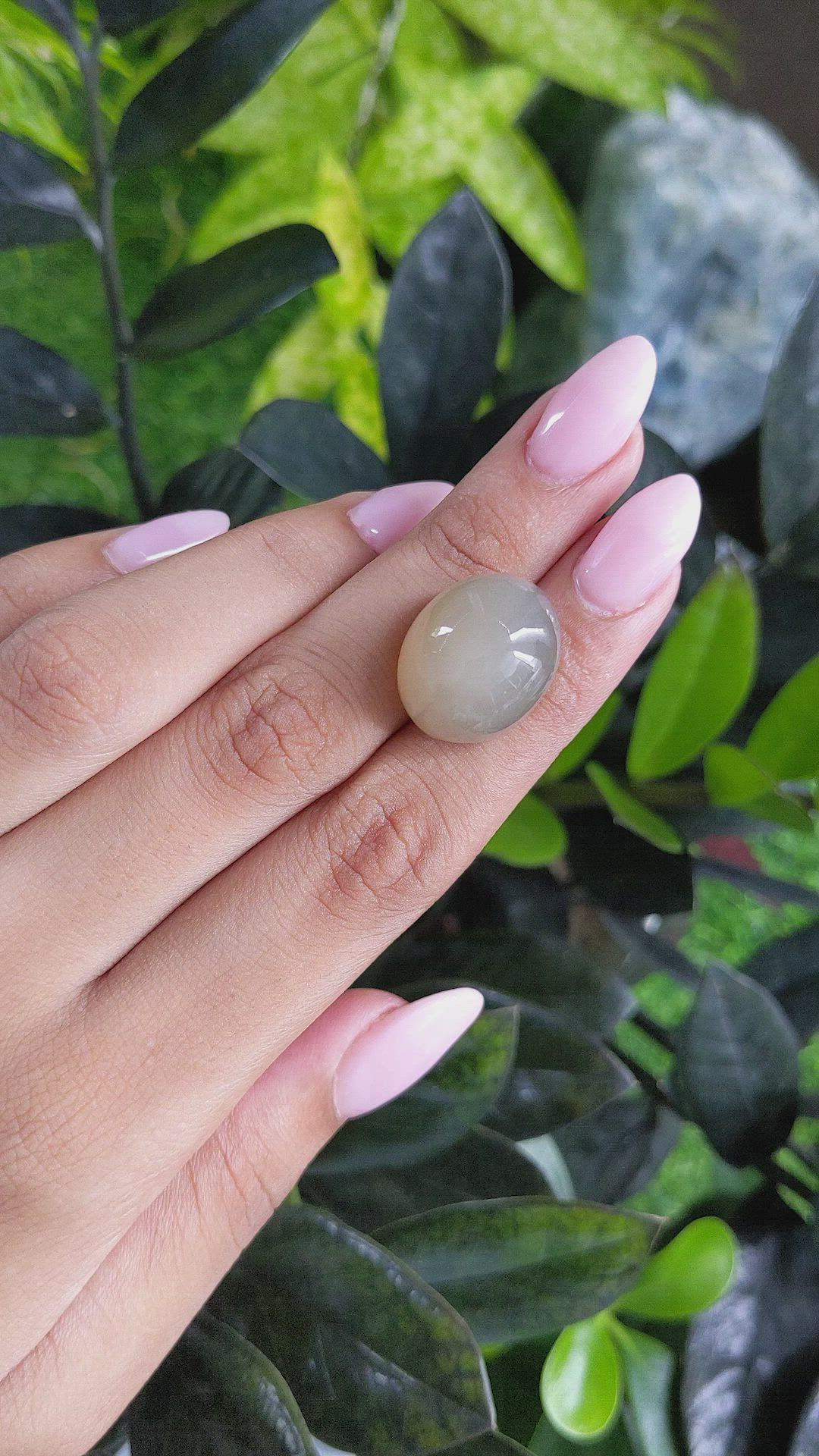 36.15 Ct. Cabochon Moonstone from Ceylon (Sri Lanka) Size Video