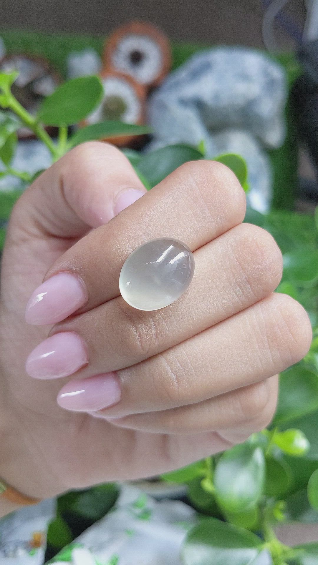 12.73 Ct. Cabochon Moonstone from Ceylon (Sri Lanka) Size Video