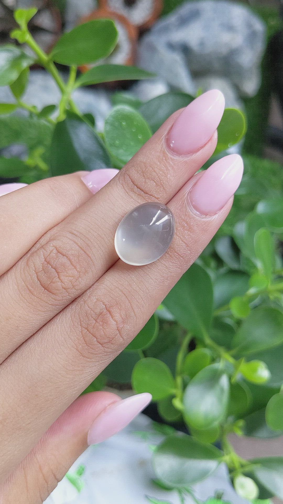 12.73 Ct. Cabochon Moonstone from Ceylon (Sri Lanka) Size Video