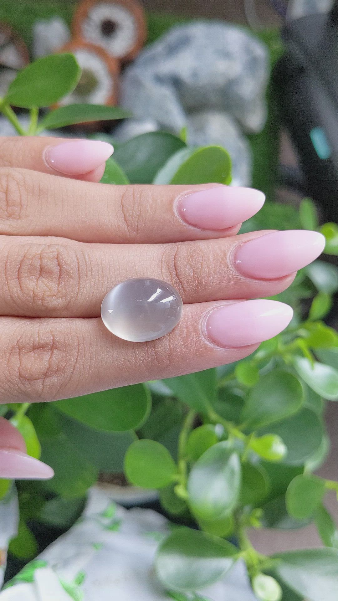 12.73 Ct. Cabochon Moonstone from Ceylon (Sri Lanka) Size Video