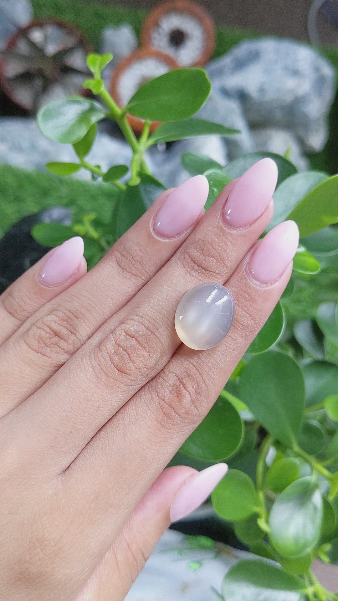 14.20 Ct. Cabochon Moonstone from Ceylon (Sri Lanka) Size Video