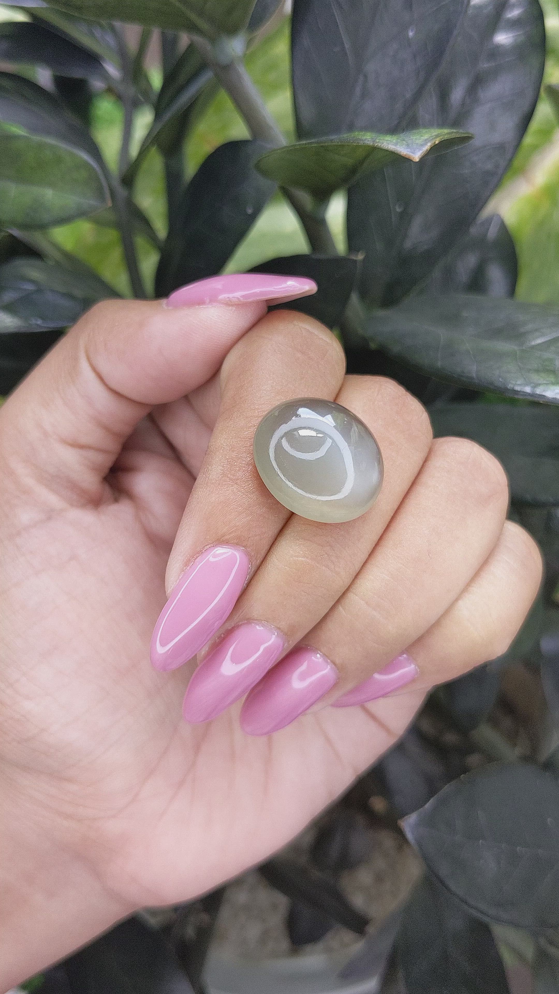 20.38 Ct. Cabochon Moonstone from Ceylon (Sri Lanka) Size Video