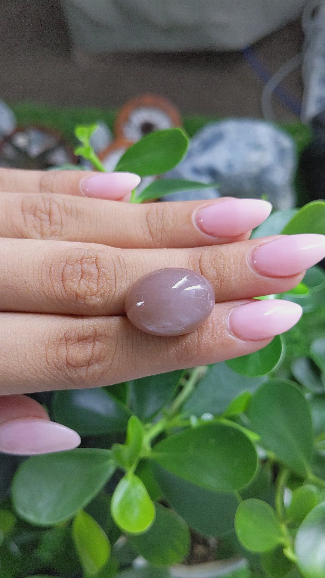 32.49 Ct. Cabochon Moonstone from Ceylon (Sri Lanka) Size Video