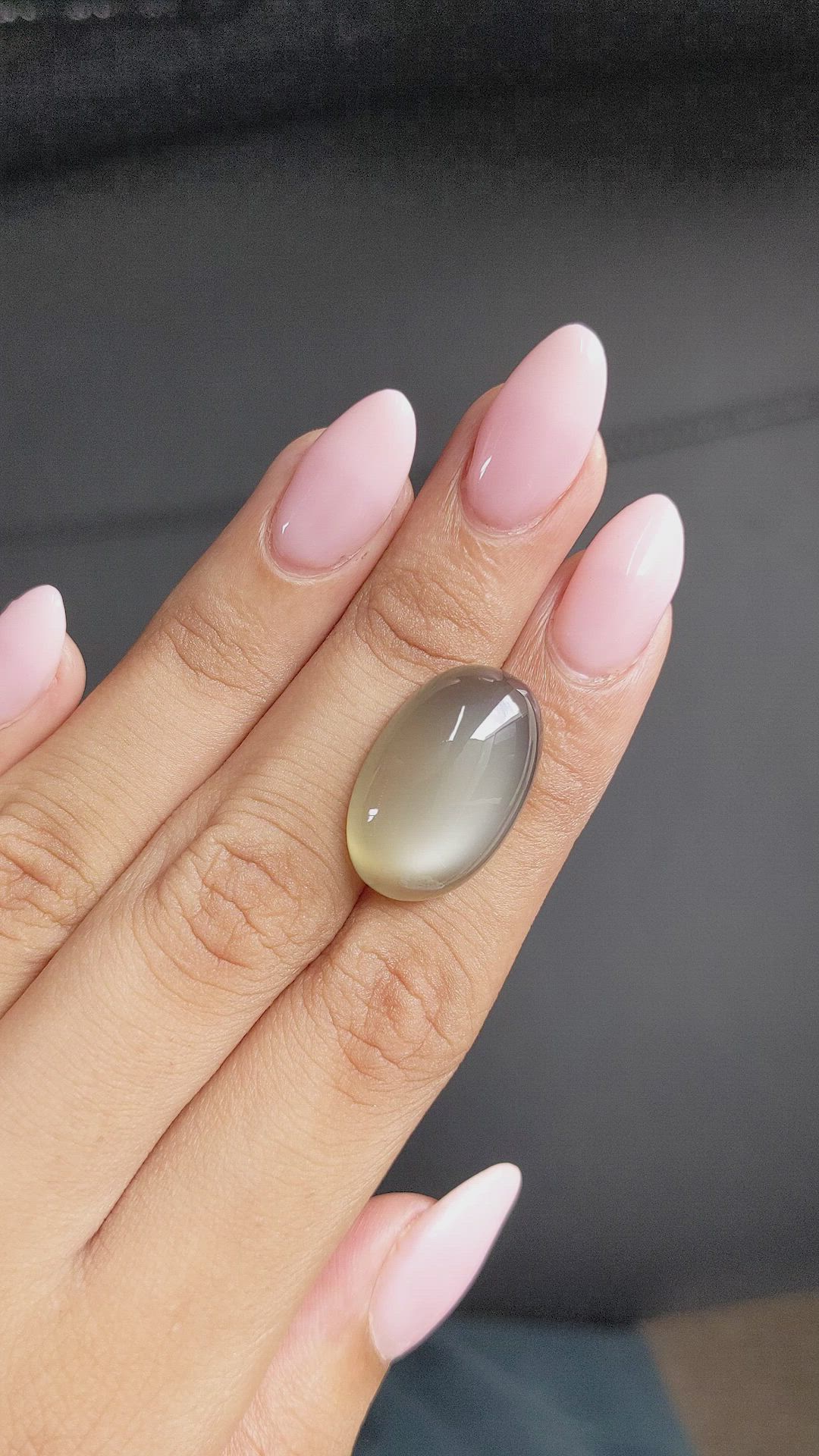 21.17 Ct. Cabochon Moonstone from Ceylon (Sri Lanka) Size Video