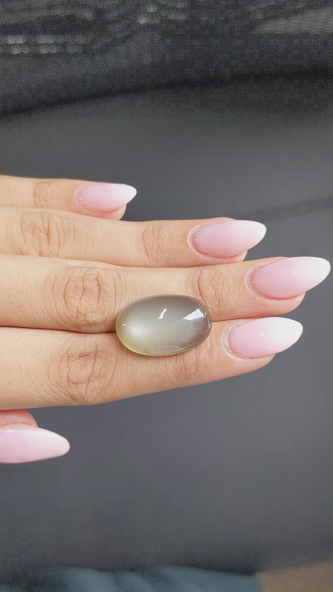 21.17 Ct. Cabochon Moonstone from Ceylon (Sri Lanka) Size Video