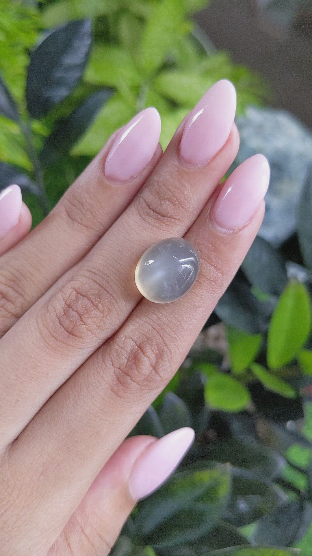 16.41 Ct. Cabochon Moonstone from Ceylon (Sri Lanka) Size Video