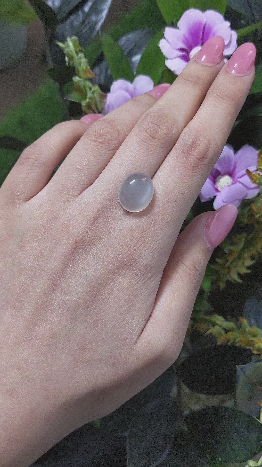 10.74 Ct. Cabochon Moonstone from Ceylon (Sri Lanka) Size Video