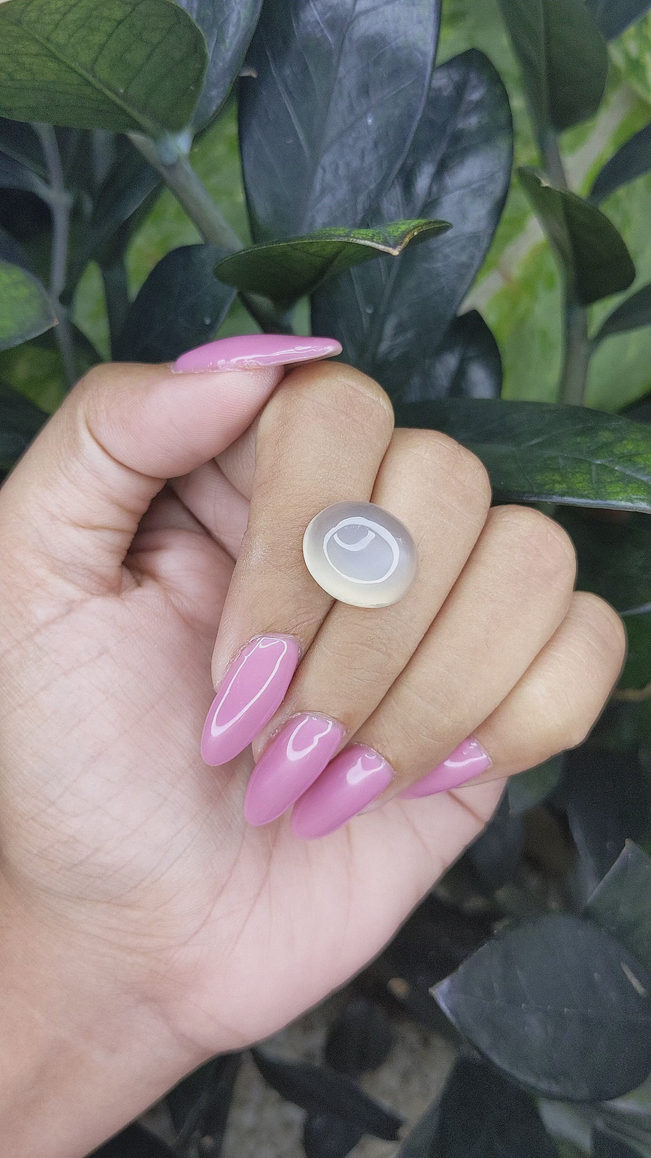 10.74 Ct. Cabochon Moonstone from Ceylon (Sri Lanka) Size Video