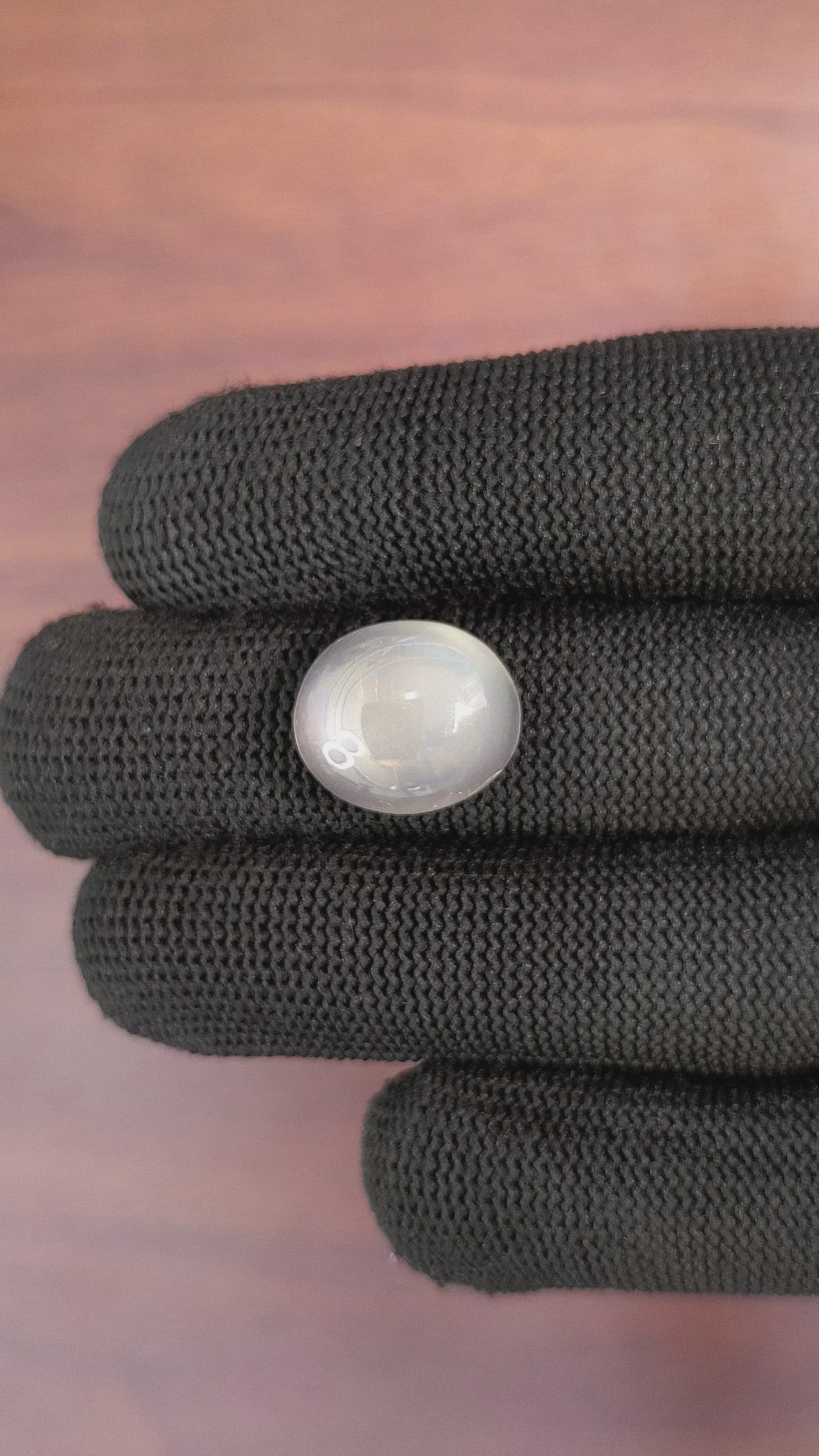 10.74 Ct. Cabochon Moonstone from Ceylon (Sri Lanka) Size Video