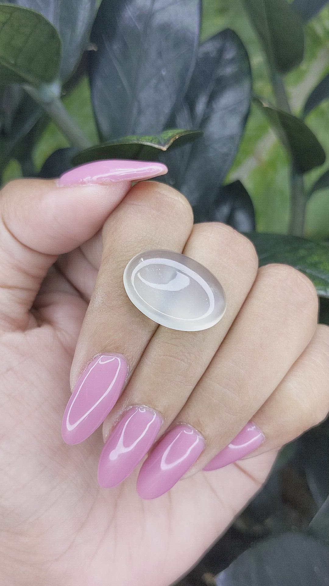 14.17 Ct. Cabochon Moonstone from Ceylon (Sri Lanka) Size Video
