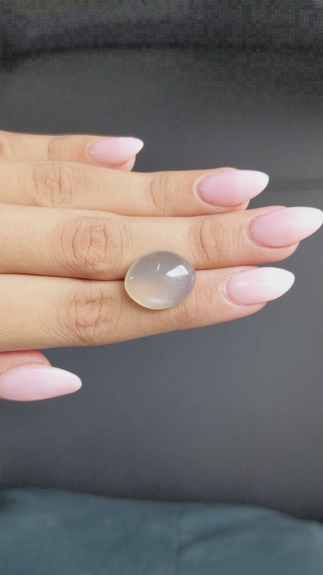 15.76 Ct. Cabochon Moonstone from Ceylon (Sri Lanka) Size Video