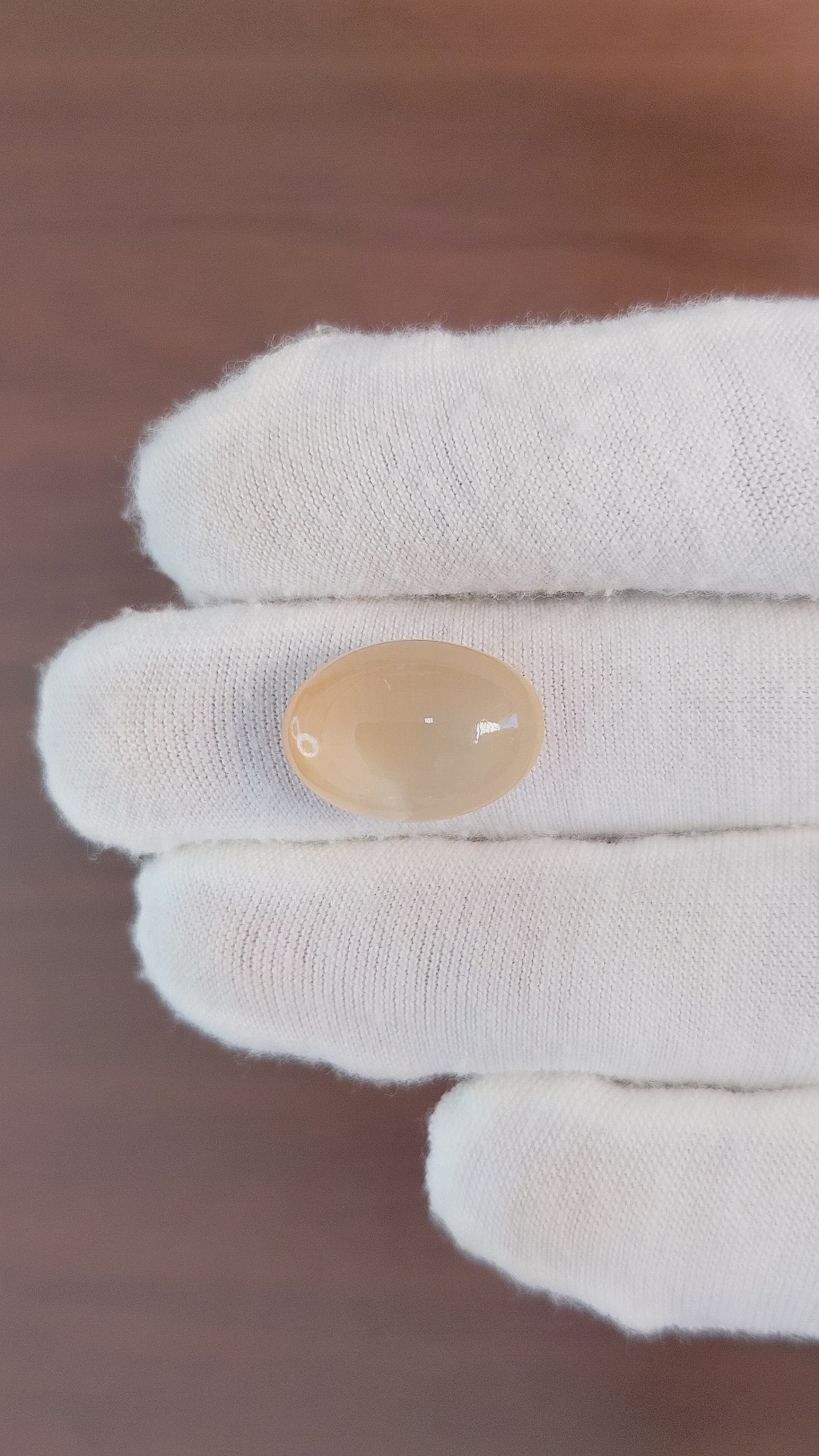 14.24 Ct. Cabochon Moonstone from Ceylon (Sri Lanka) Size Video