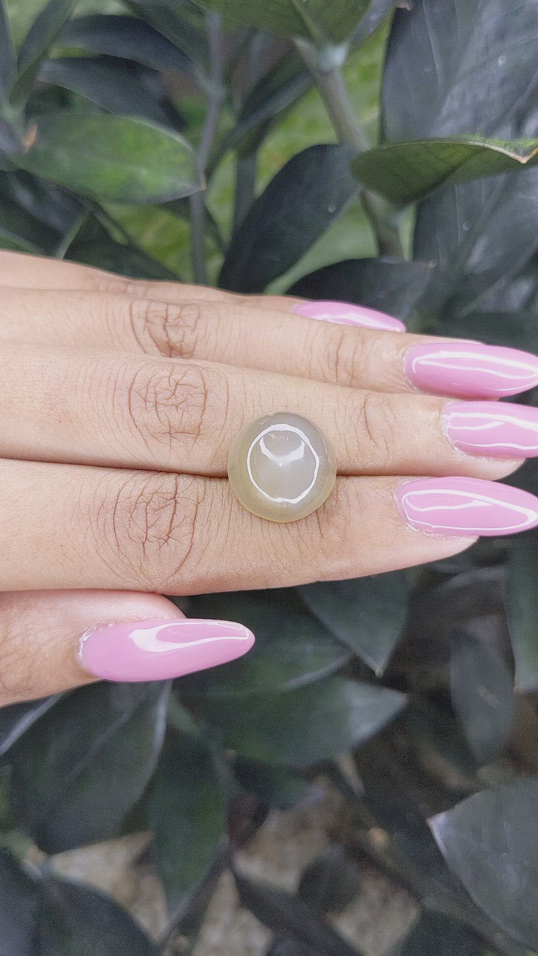 9.42 Ct. Cabochon Moonstone from Ceylon (Sri Lanka) Size Video