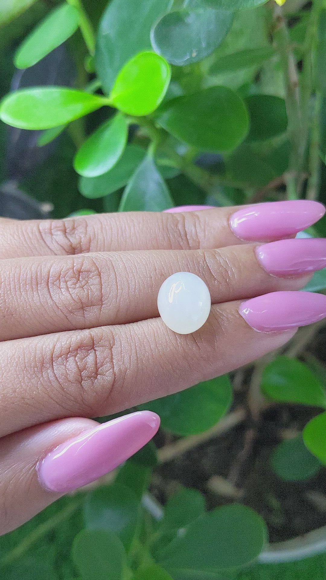 6.49 Ct. Cabochon Moonstone from Ceylon (Sri Lanka) Size Video
