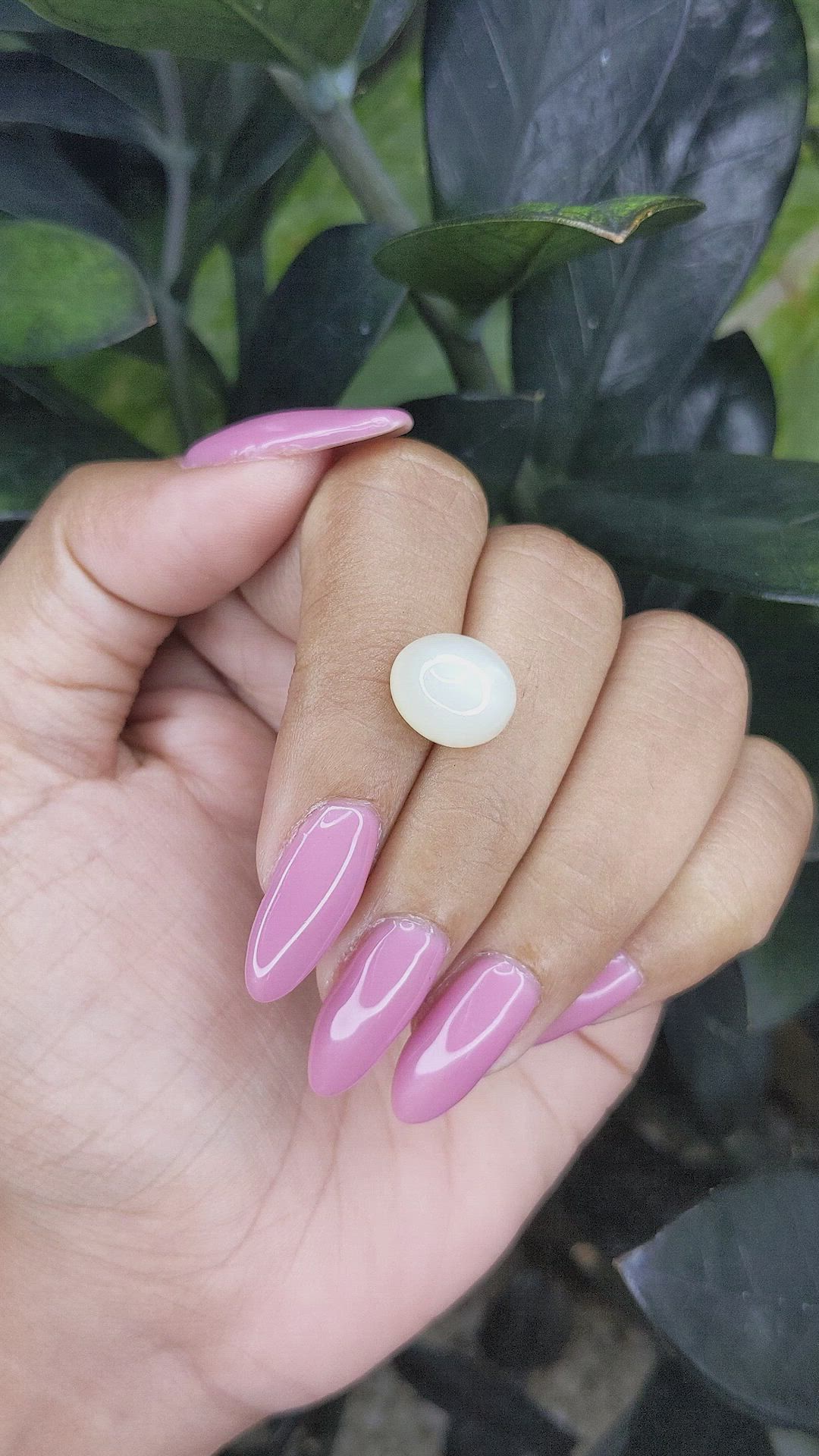6.49 Ct. Cabochon Moonstone from Ceylon (Sri Lanka) Size Video